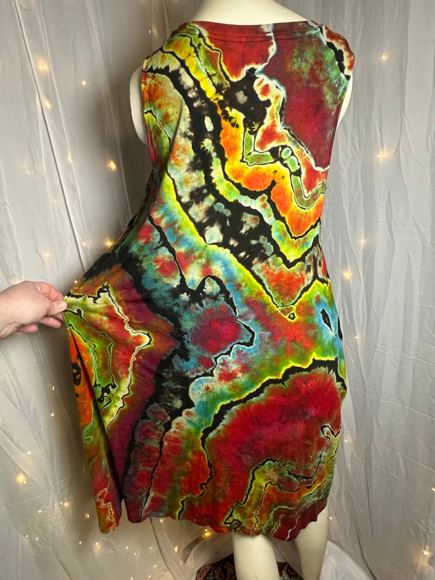 Large Molten Rainbow Swing Dress