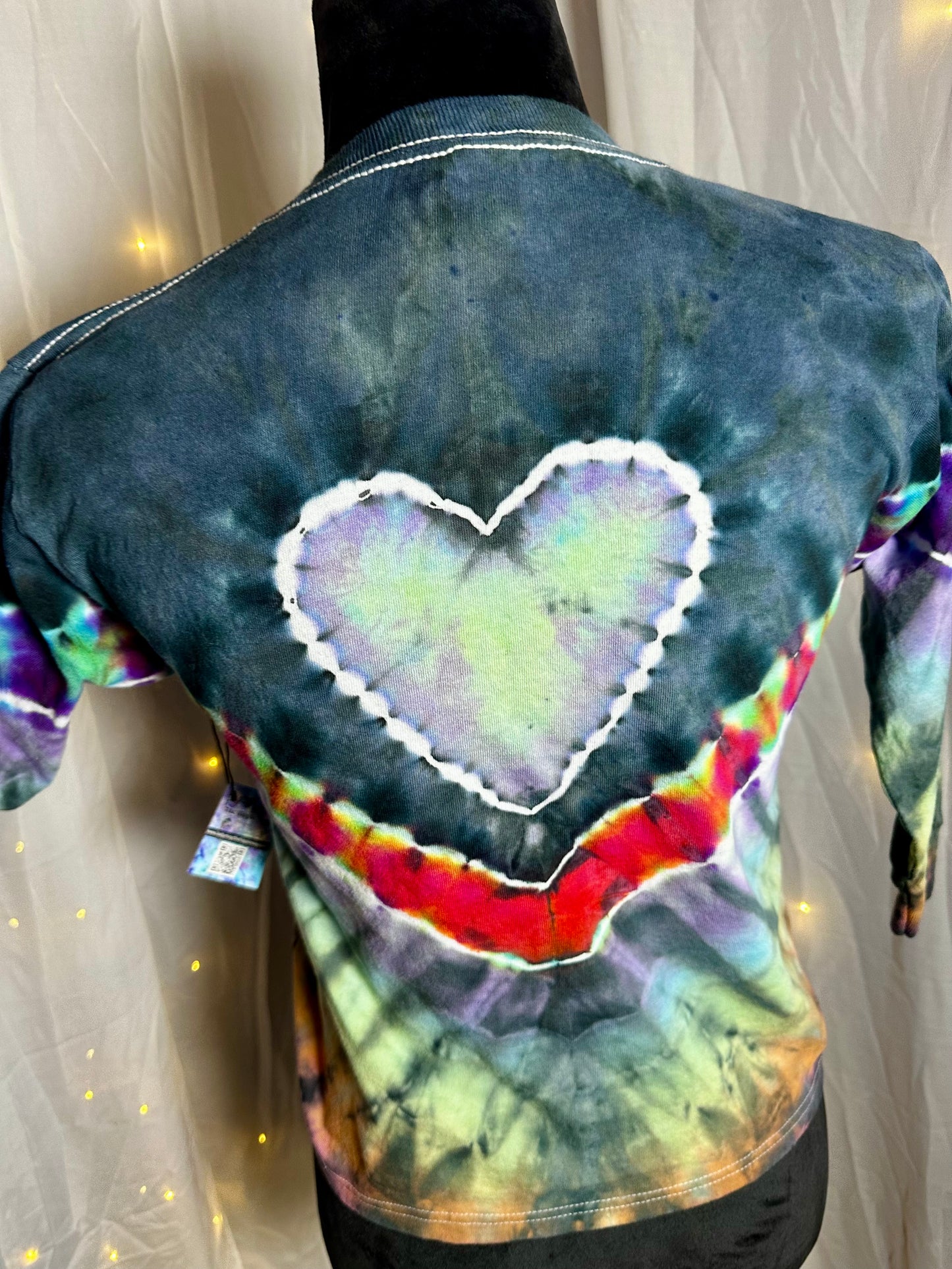 Youth Small Prism Pulse Heart Long Sleeve Tee