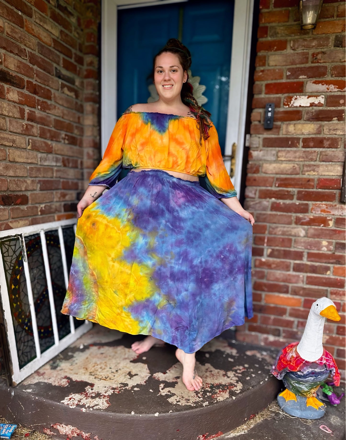 4X Golden Sunflower Skies Torrid Two-Piece Set