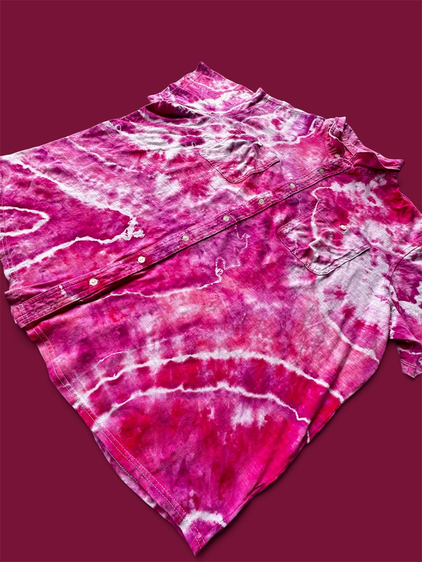 2XL Electric Rose Button Down