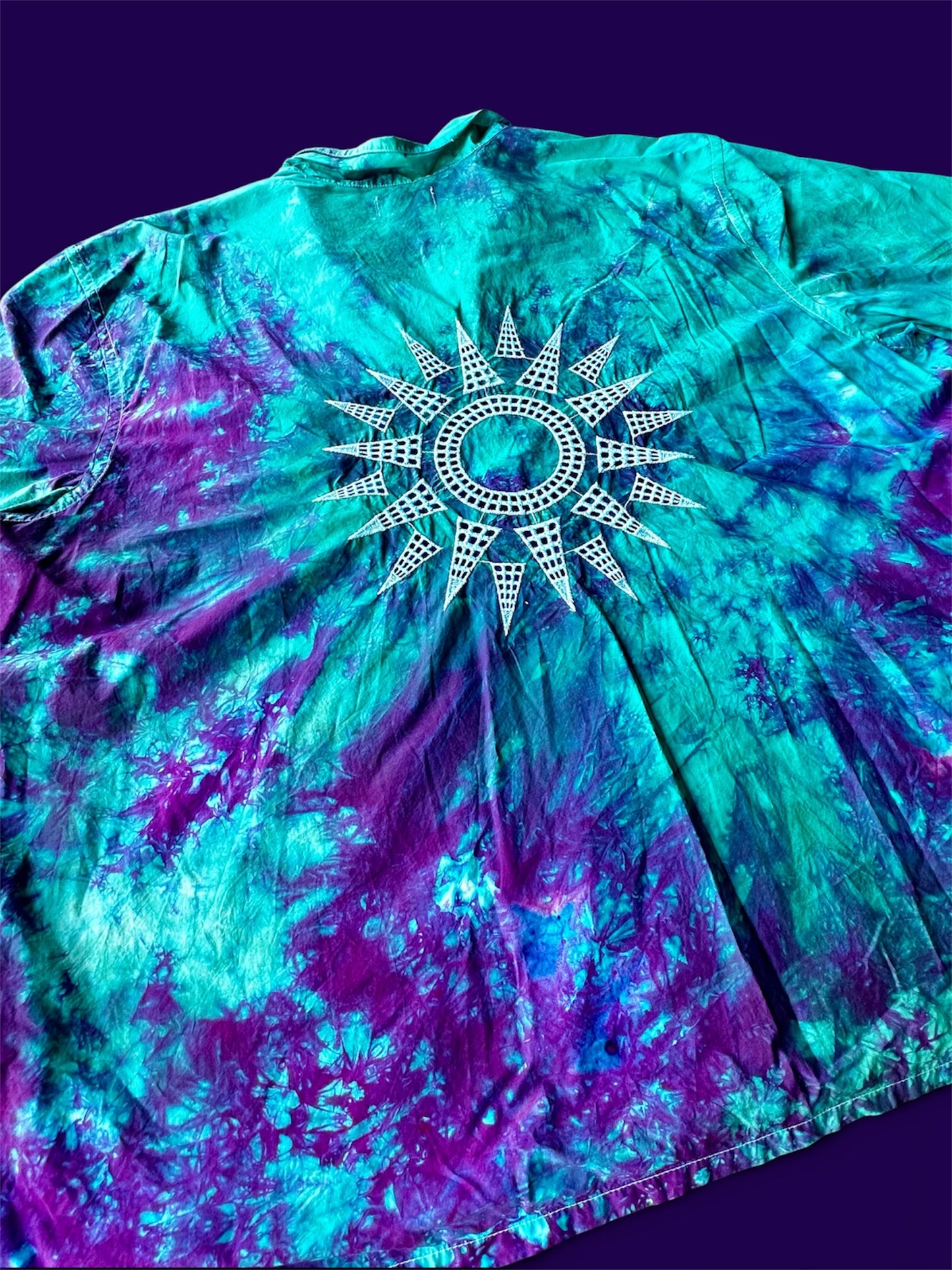 4XL Electric Lagoon Solstice Camp Shirt