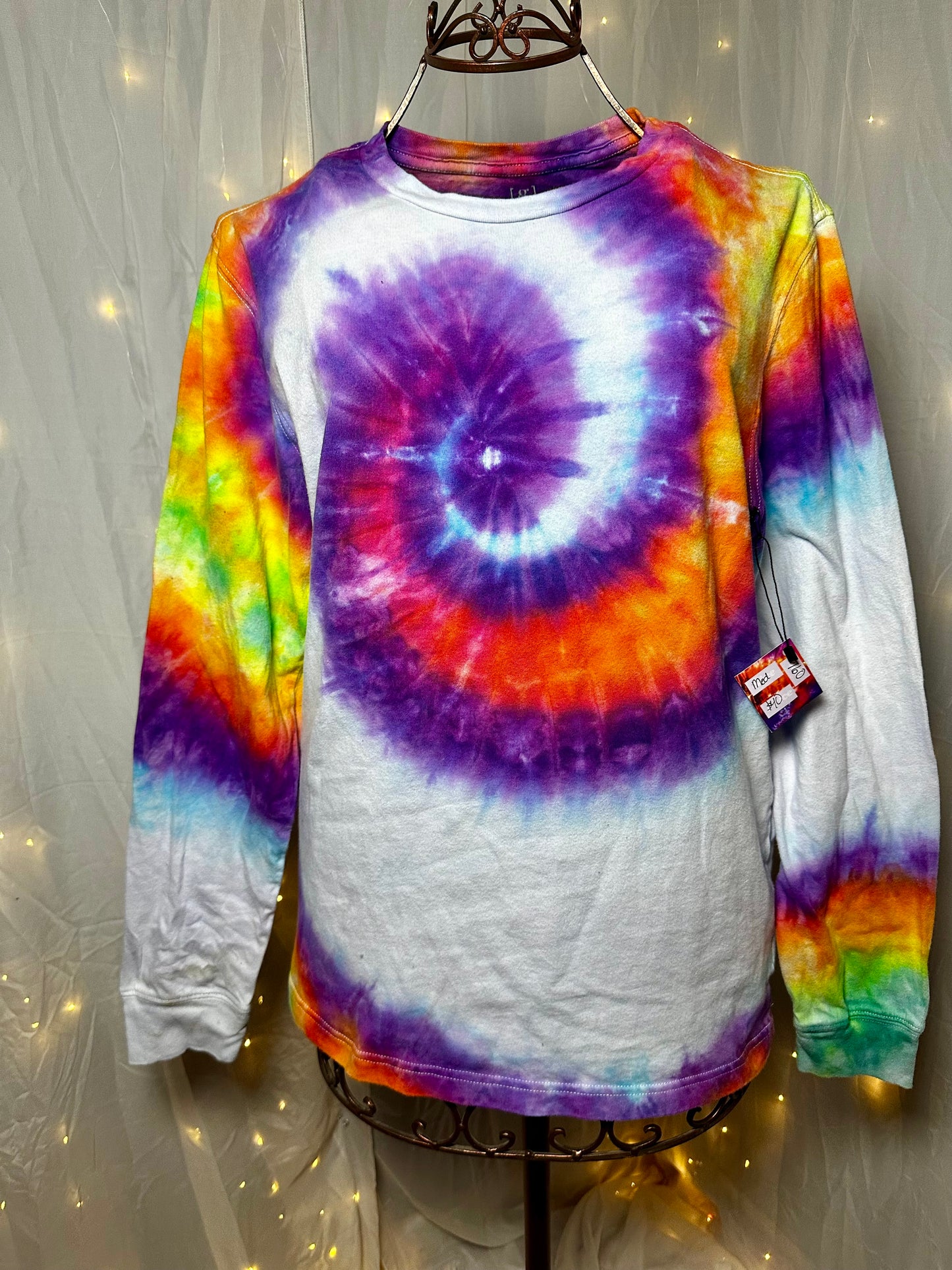 Small Sunset Orbit Swirl Long Sleeve Tee