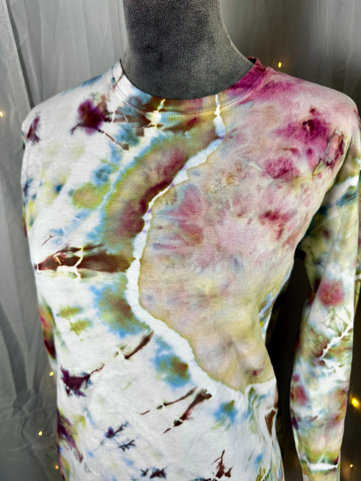 Small Plum Crazy Lace Agate Long Sleeve Tee
