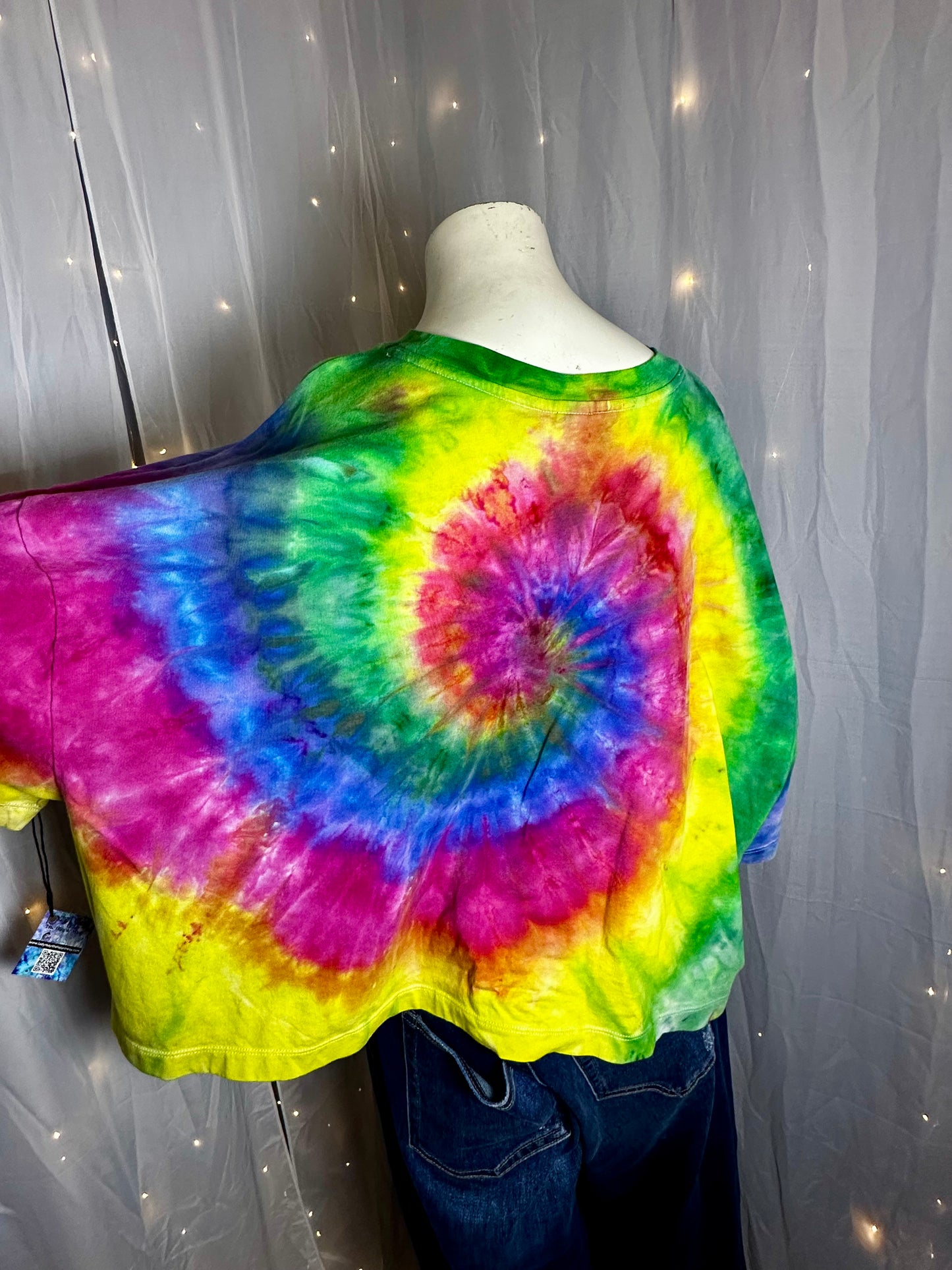 3X Groovy Hippie Spiral Crop Top