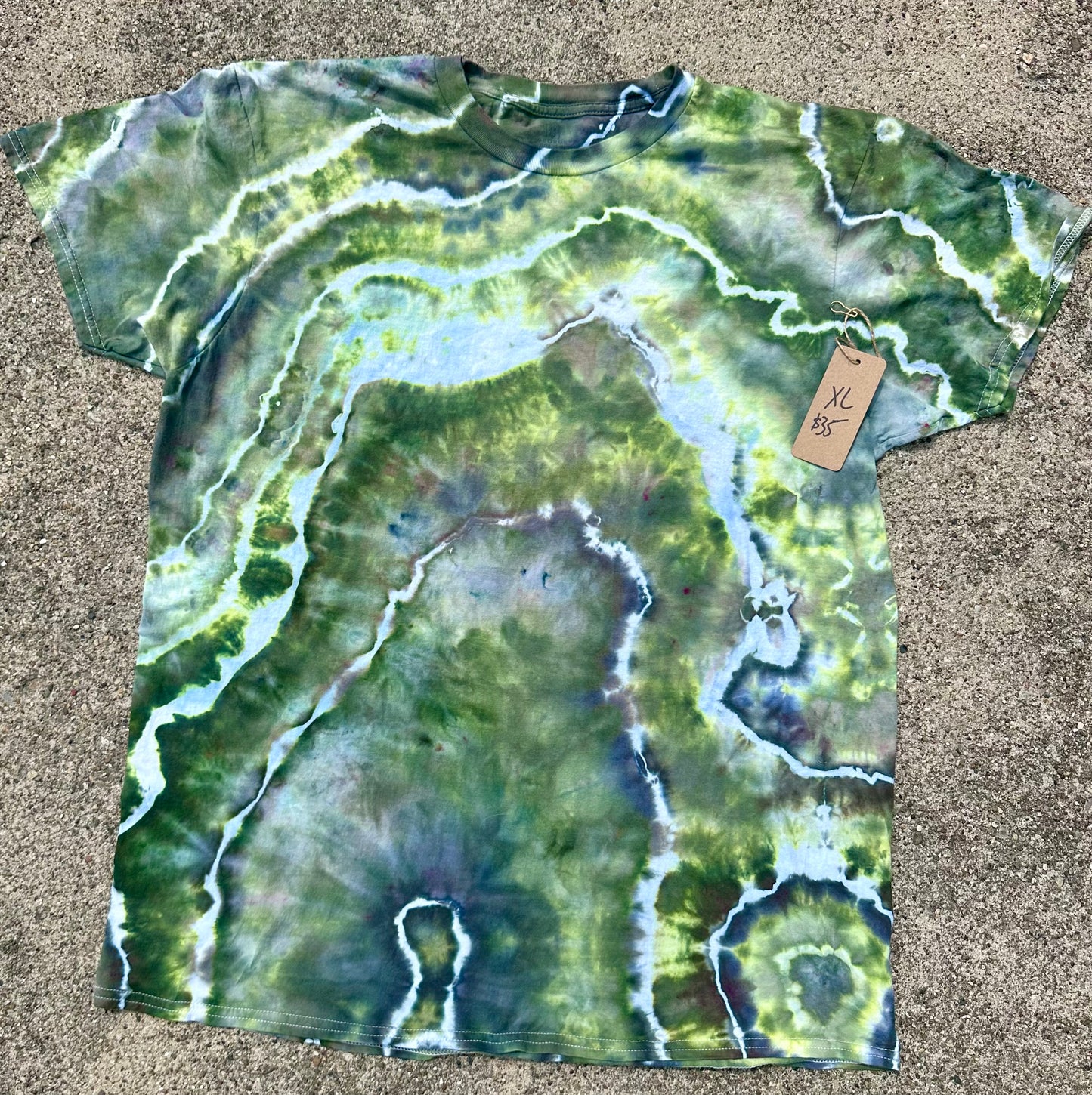 XL Green & Grey Geode tee