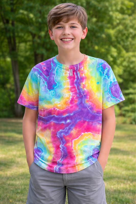 Youth XL Rainbow Voltage Geode Tee