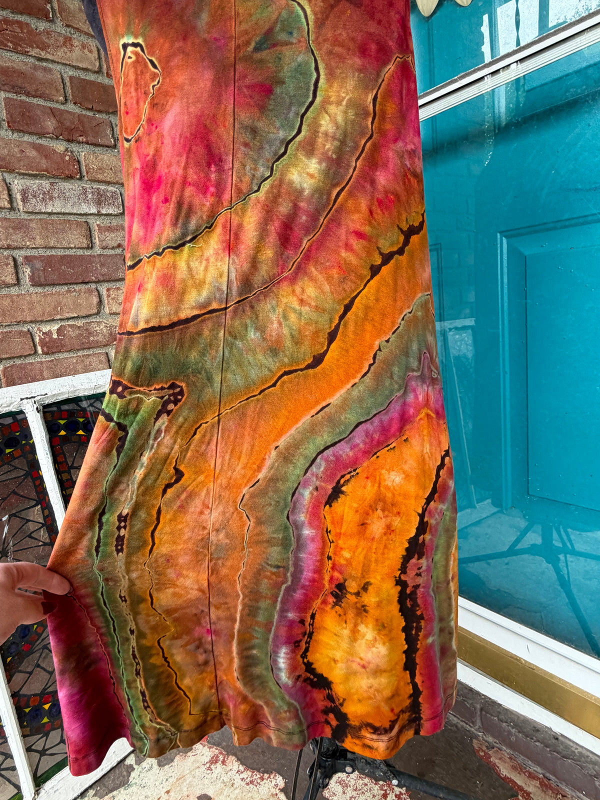 Large Burning Autumn Swing Dress