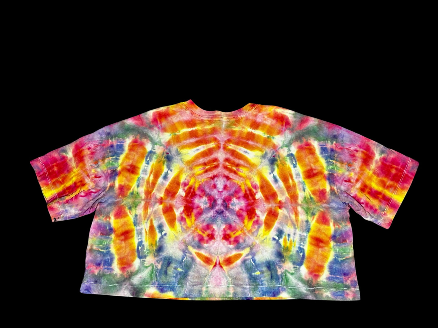 Medium Technicolor Vortex Crop Tee