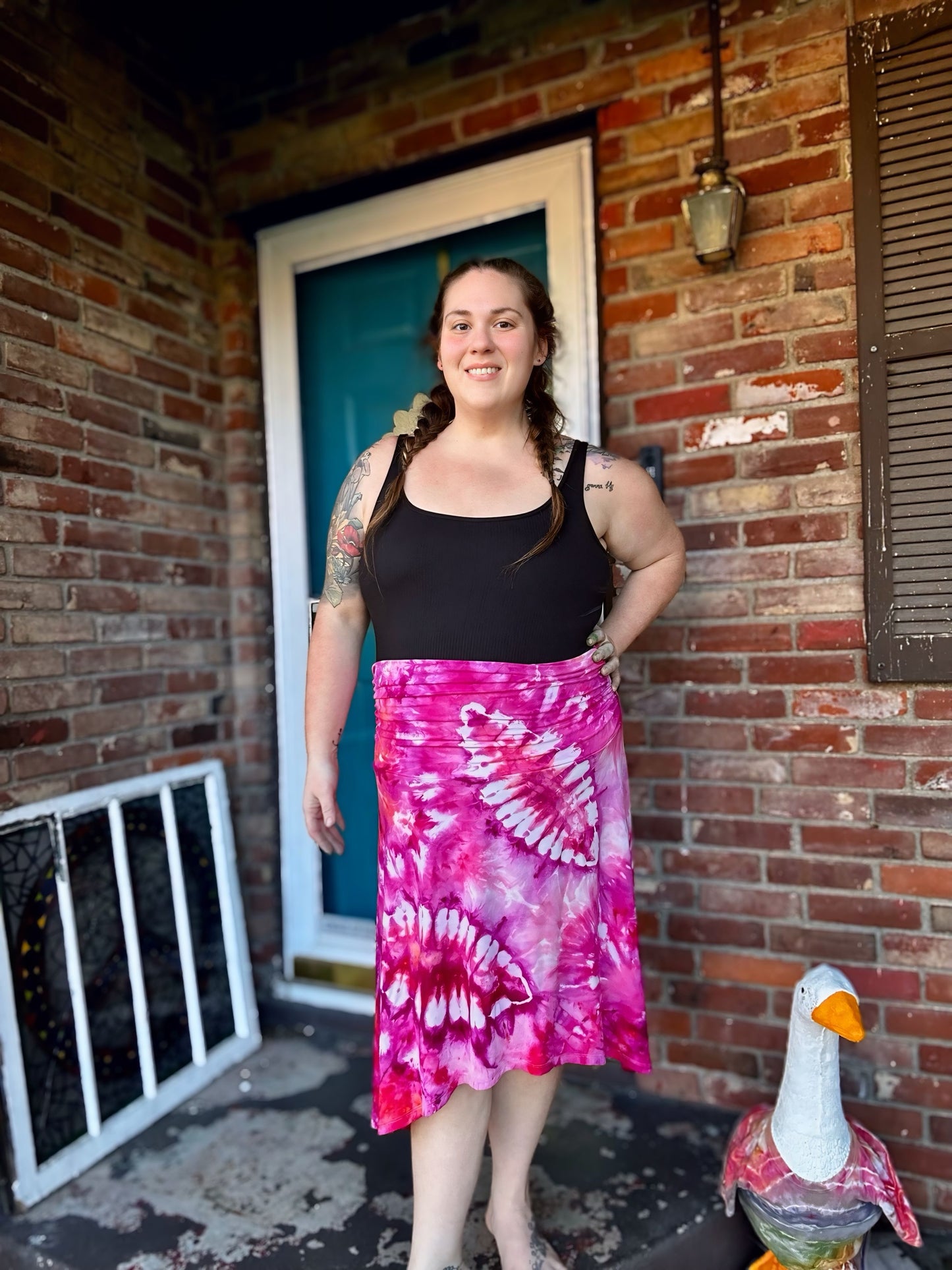 2X  Hibiscus Haze Asymmetrical Skirt