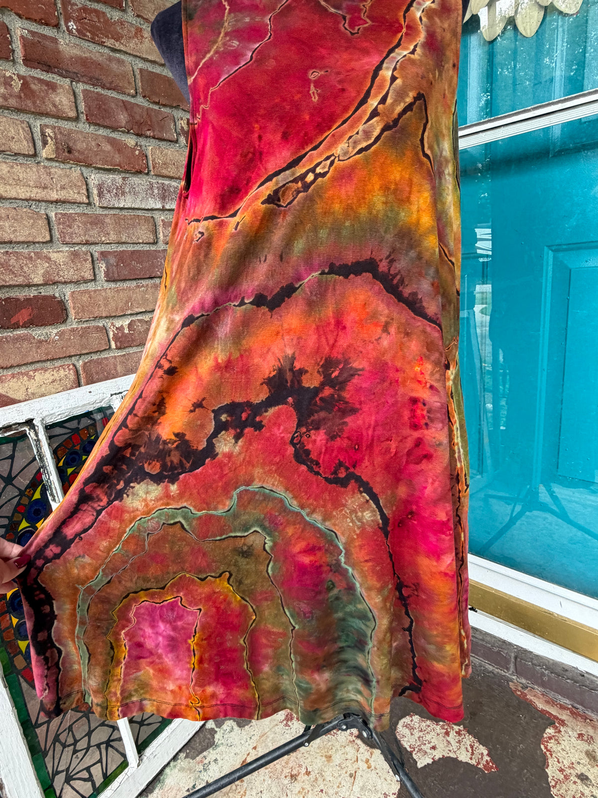 Large Burning Autumn Swing Dress