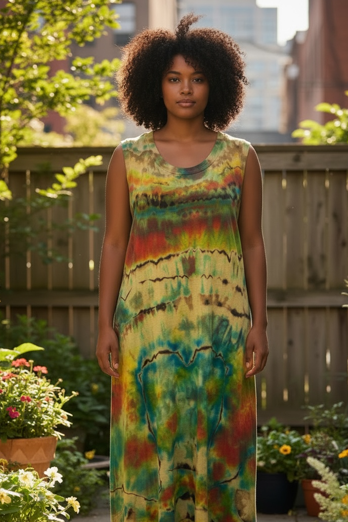XL Painted Canyon Breeze MIDI Dress
