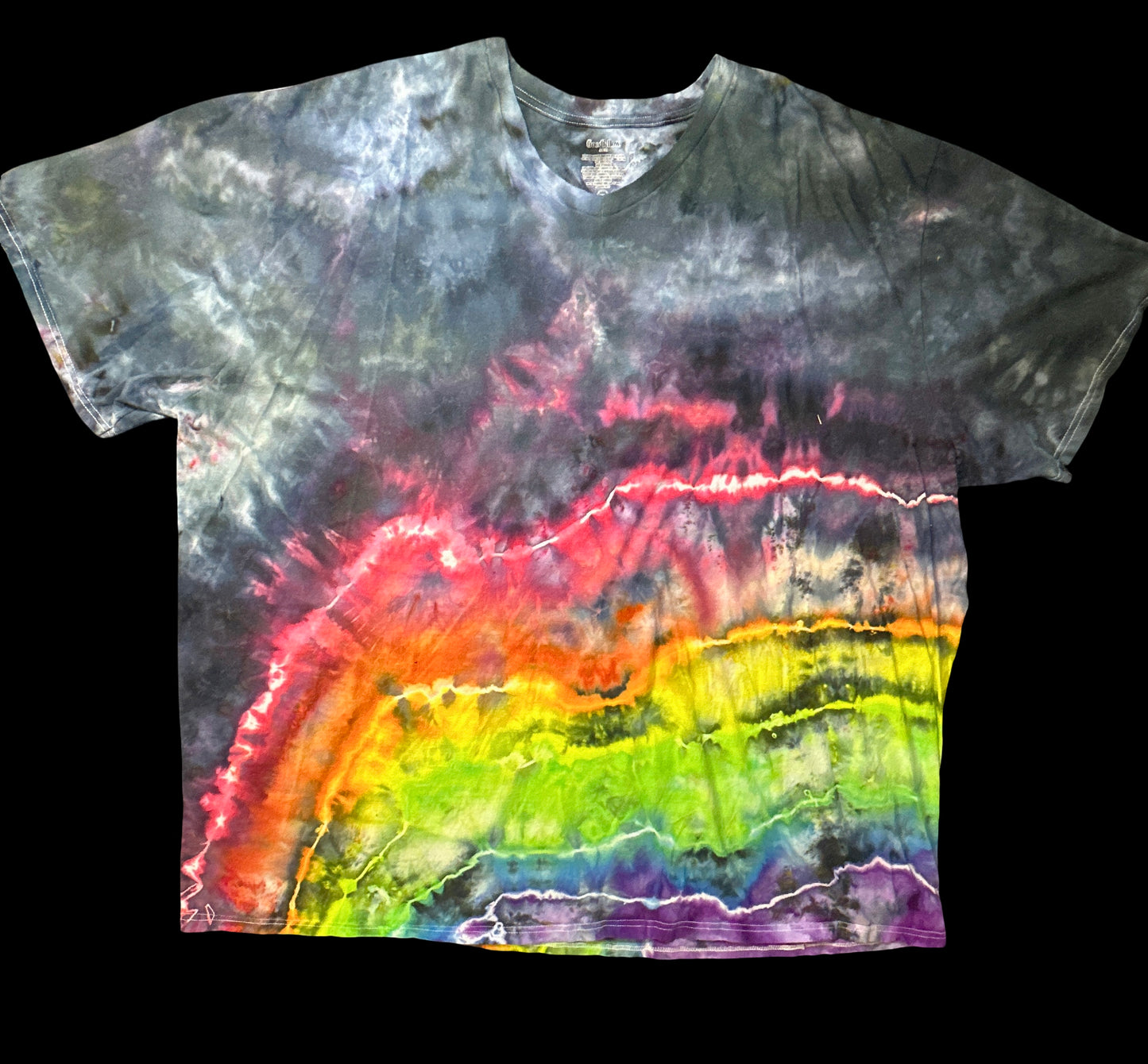 5XL Electric Rainbow Geode Tee