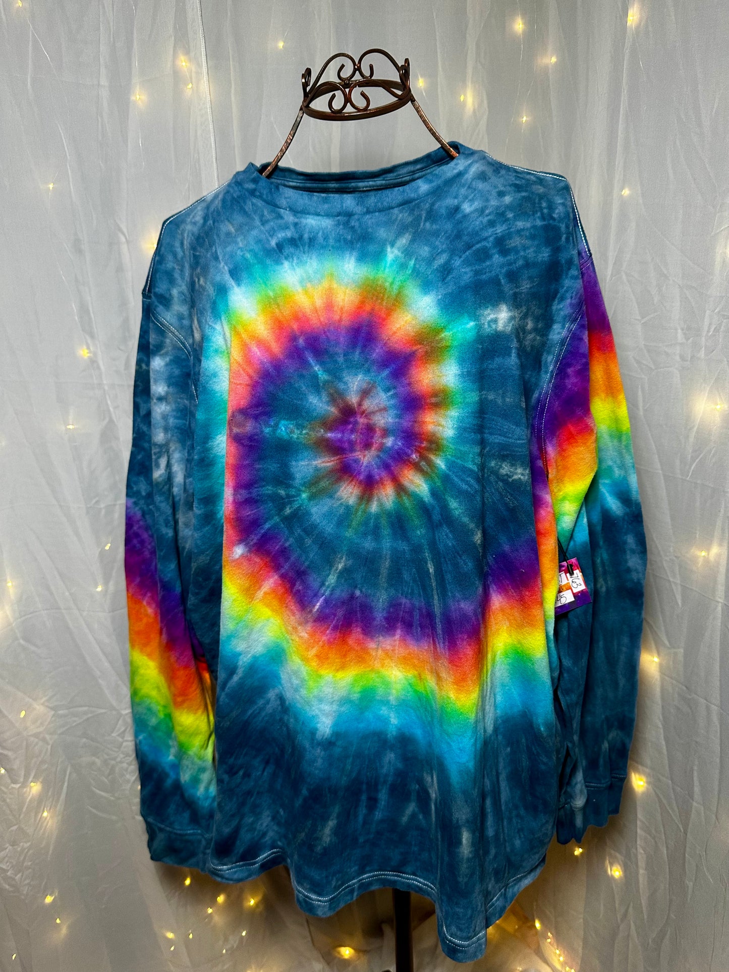 2XLT Neon Rainbow Spiral Surge Long Sleeve Tee
