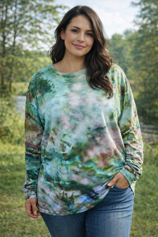 2XL Woodland Watercolor Long Sleeve Tee