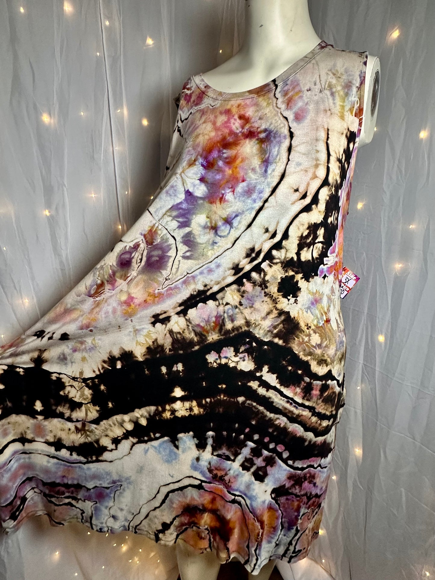 XXXL Dusty Desert Marble Swing Dress
