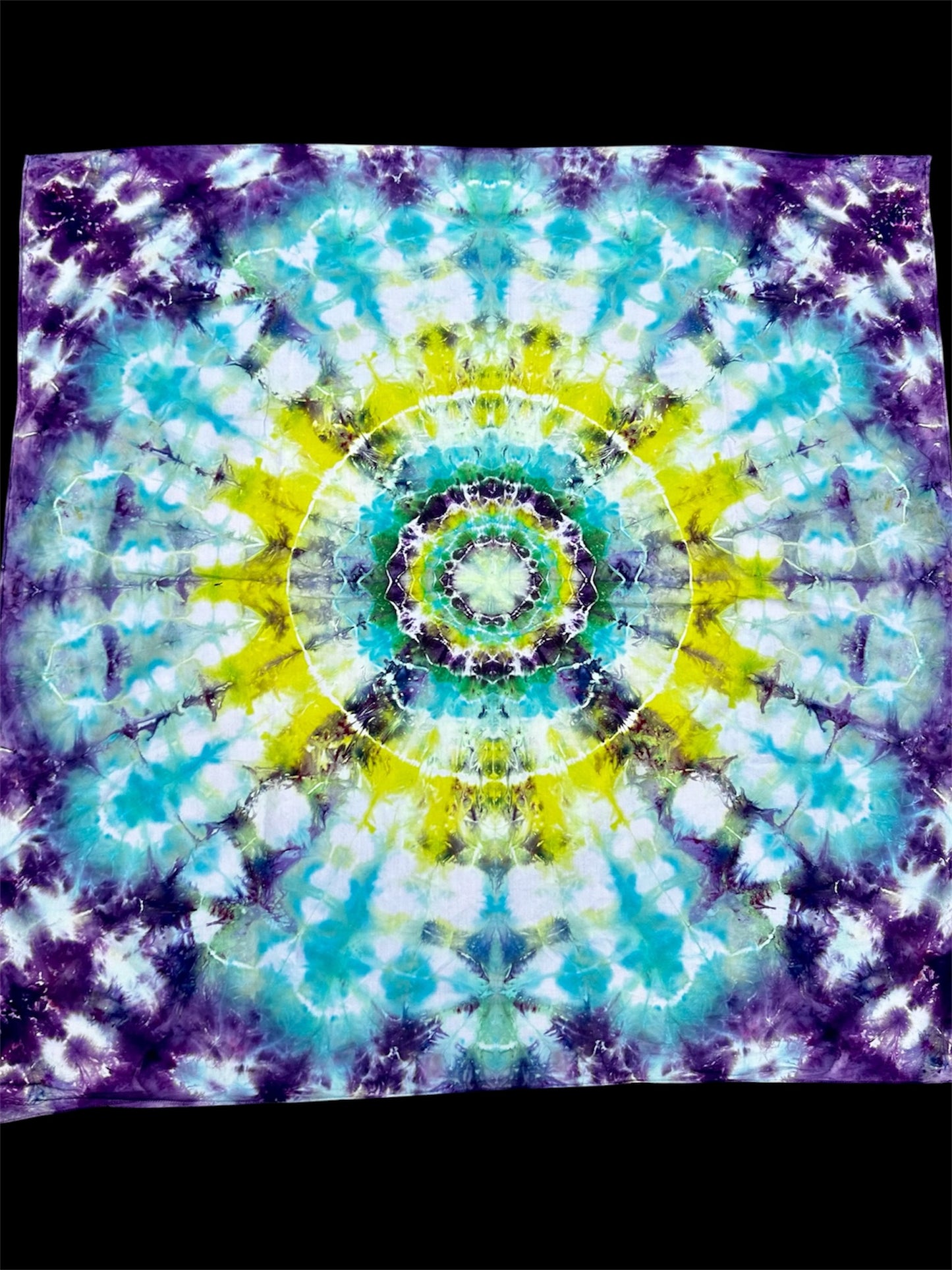 Psychedelic Petals UV Reactive Mandala Tapestry