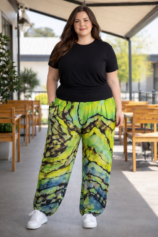 XXL Electric Moss Relaxed Fit Comfy Pants