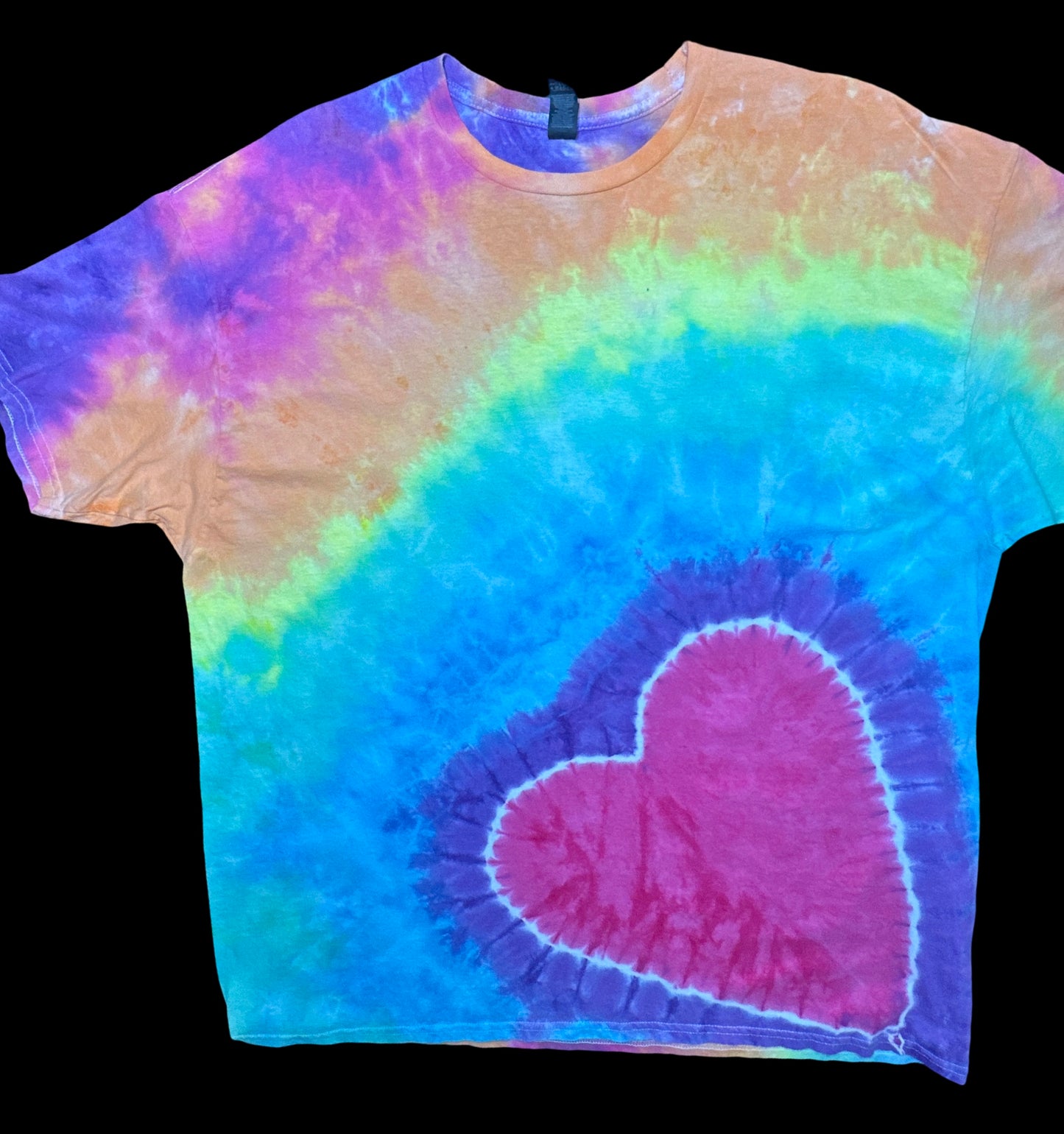 2XL Rainbow Riot Heart Tee