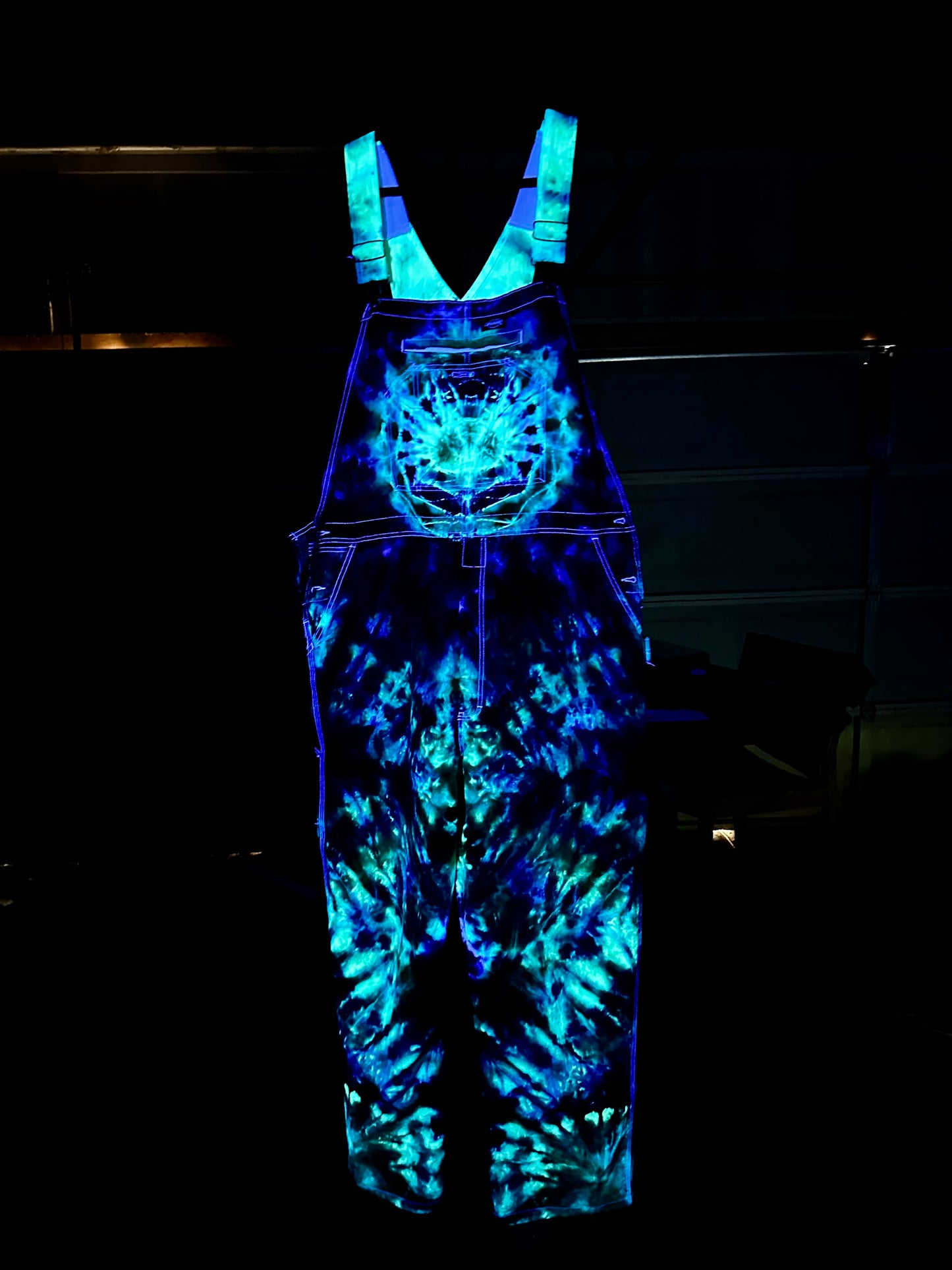 42x34 Bioluminescent Surge Dickies Overalls-UV Reactive