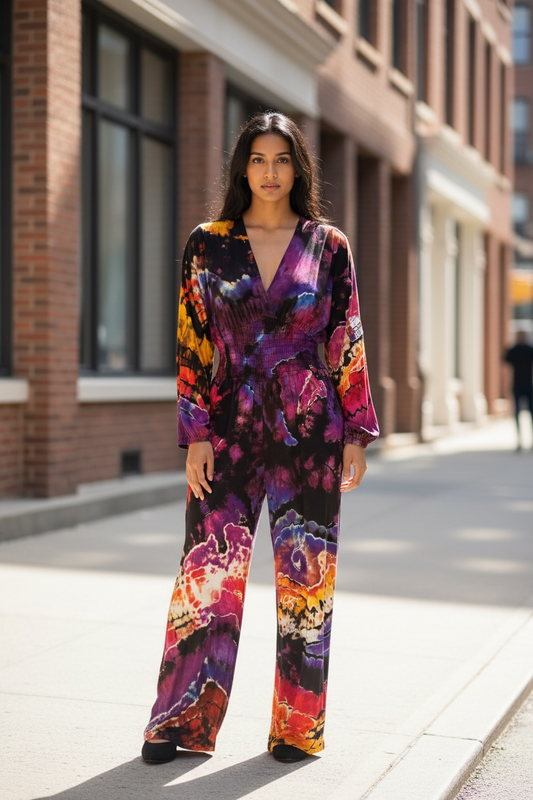 Large Sunset Geode Reverse Jumpsuit