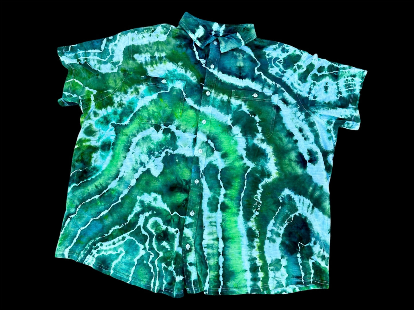 2XL Mystic Emerald Forest Button Down