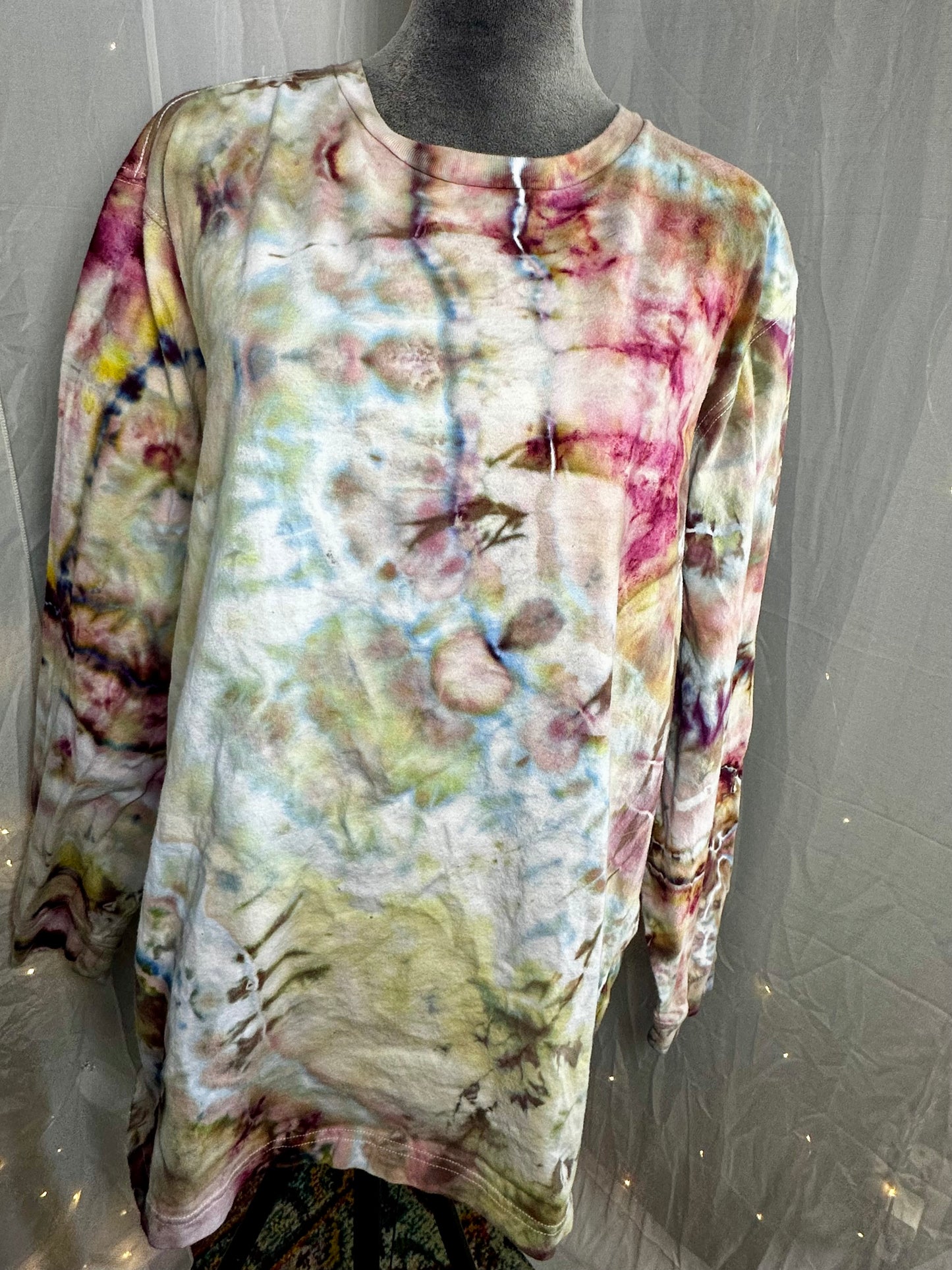 3XL Plum Crazy Lace Agate Long Sleeve T-Shirt