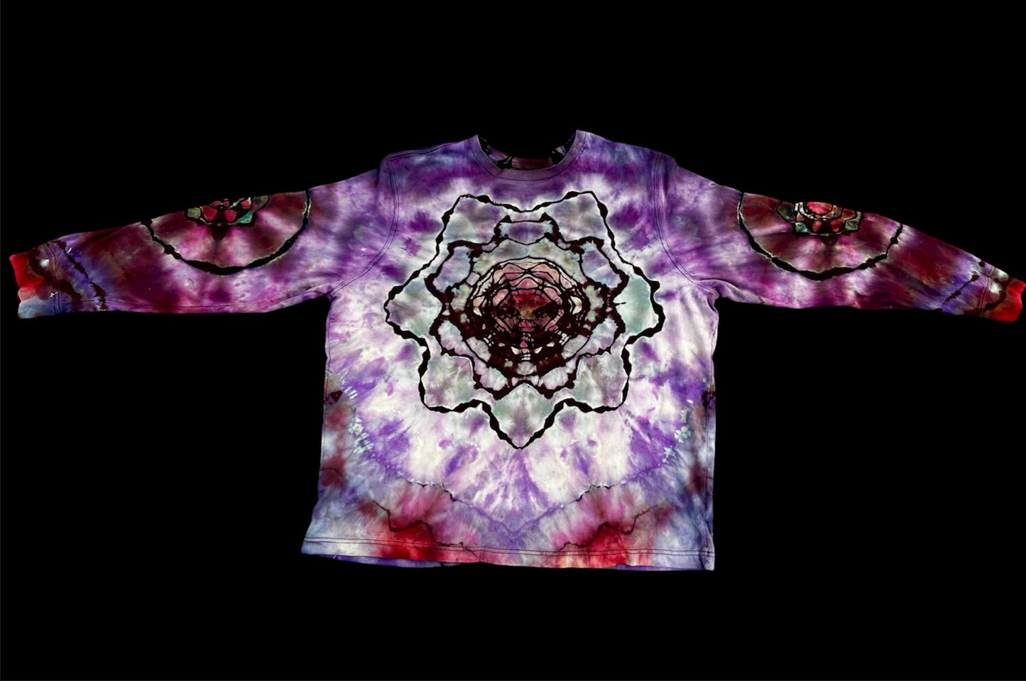 2XL Stained Glass Bloom Long Sleeve Tee