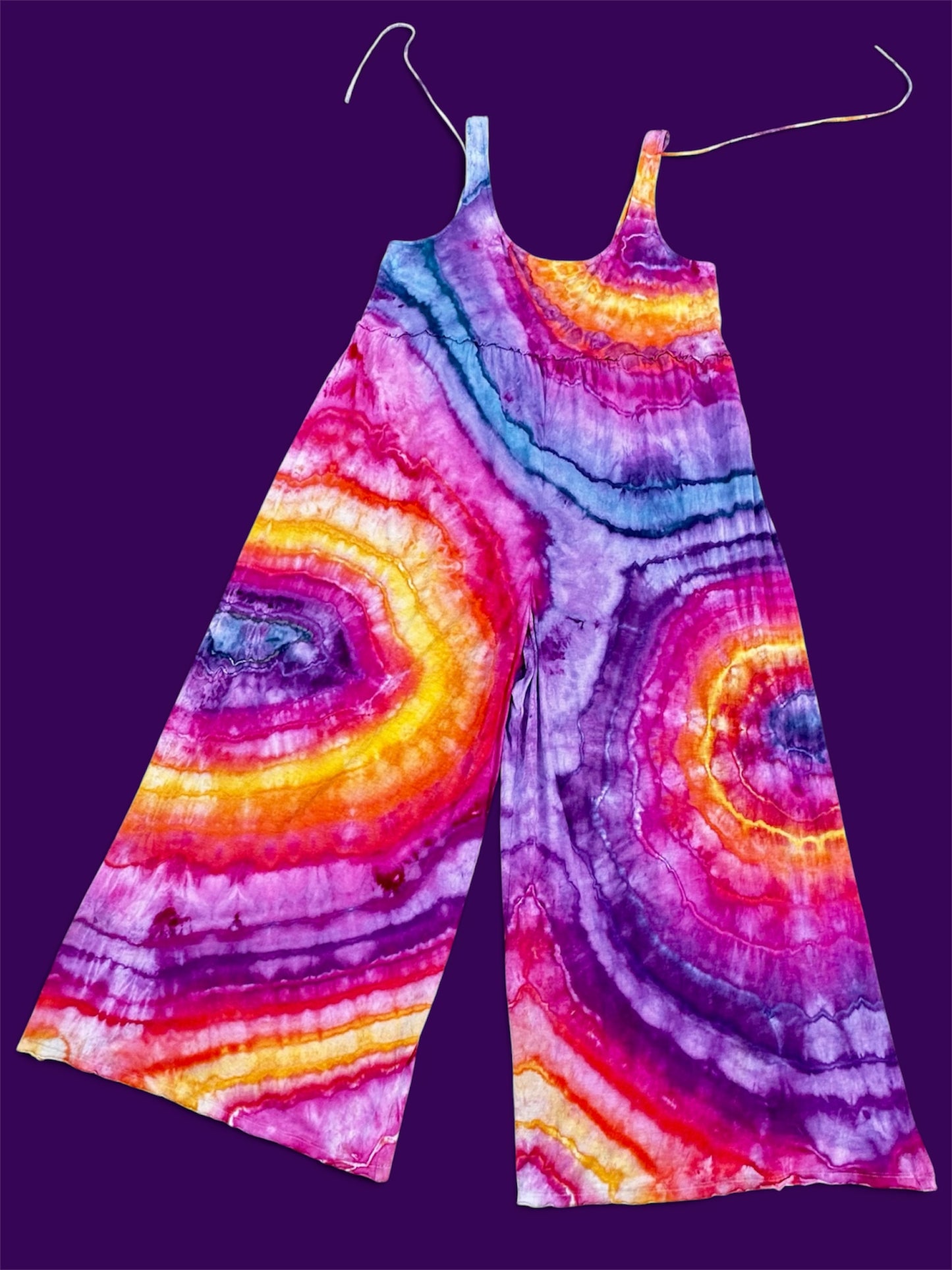 XXL Sunset Kaleidoscope Tie-Dye Wide Leg Jumper