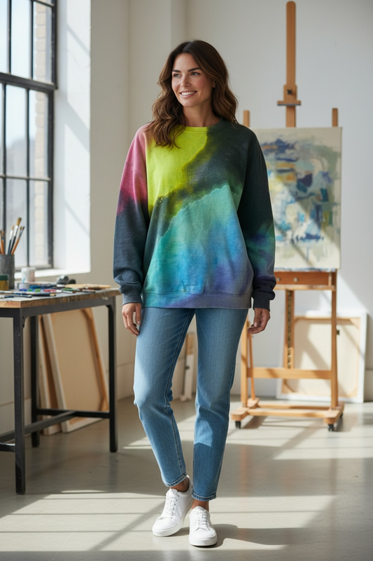 Pastel Rainbow Sweatshirt: sizes available L, 2XL, 5XL