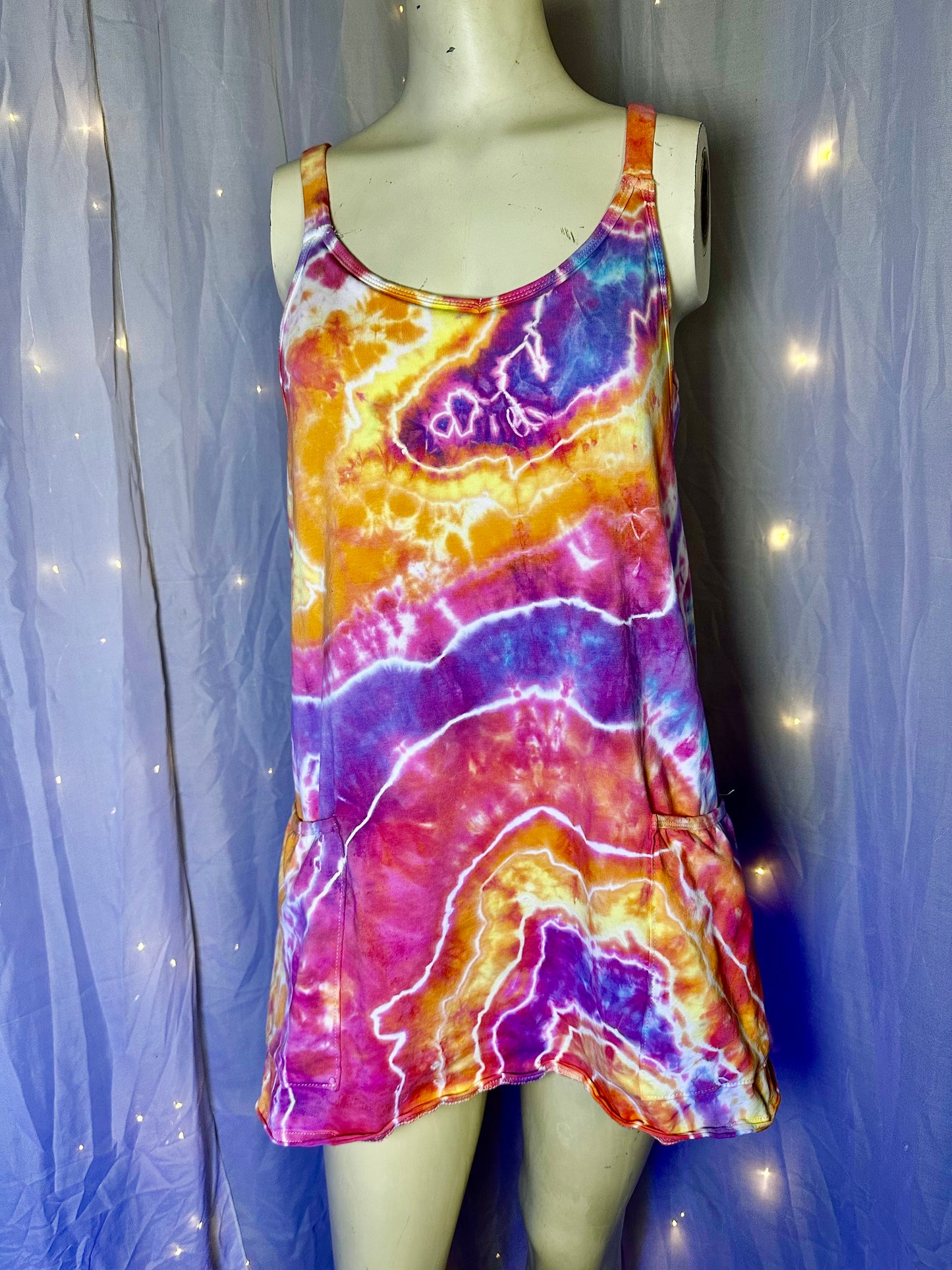 Small Soft Sunset Athletic Dress Romper