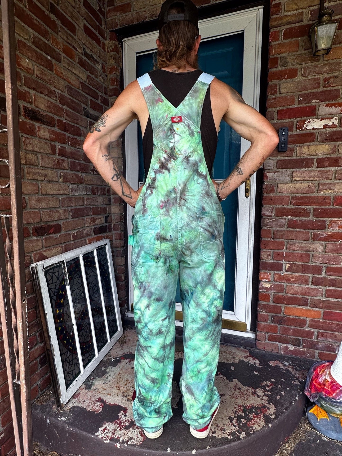36x34 Alien Lagoon Dickies Overalls *UV Reactive*