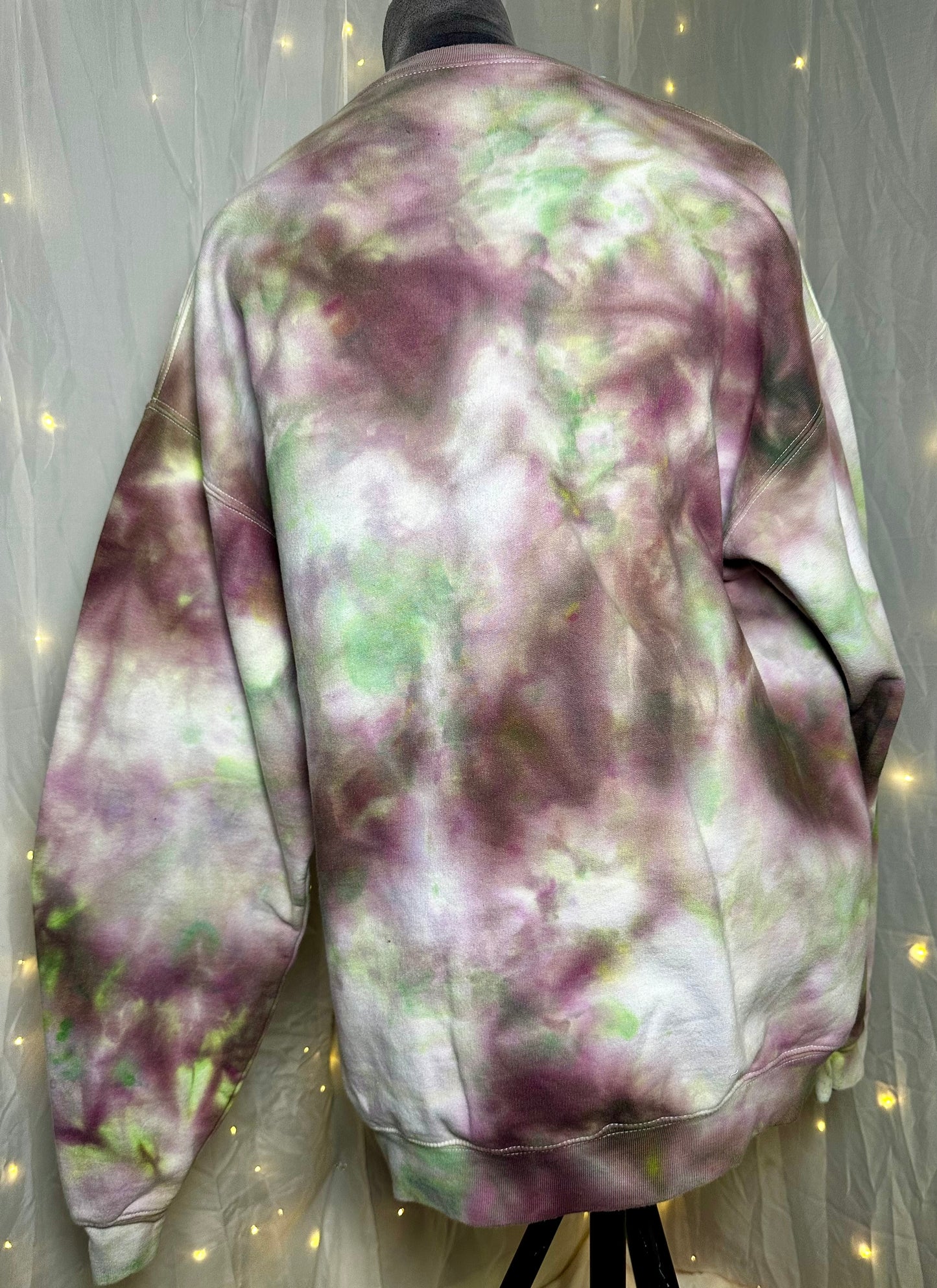 Large “Wild Garden” Ice Dyed Crewneck Sweatshirt