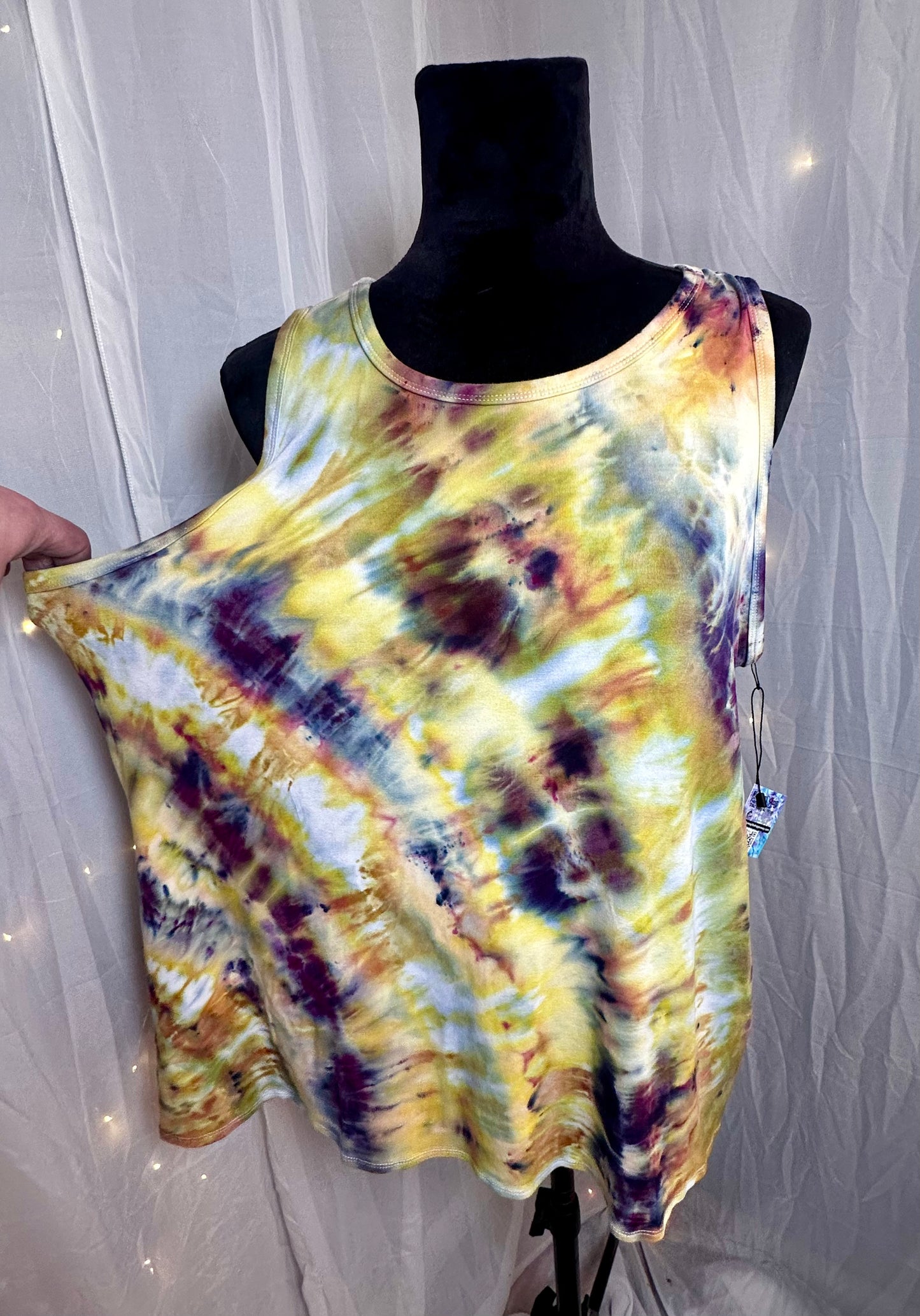 Large Moss & Honey Marble Tank Top