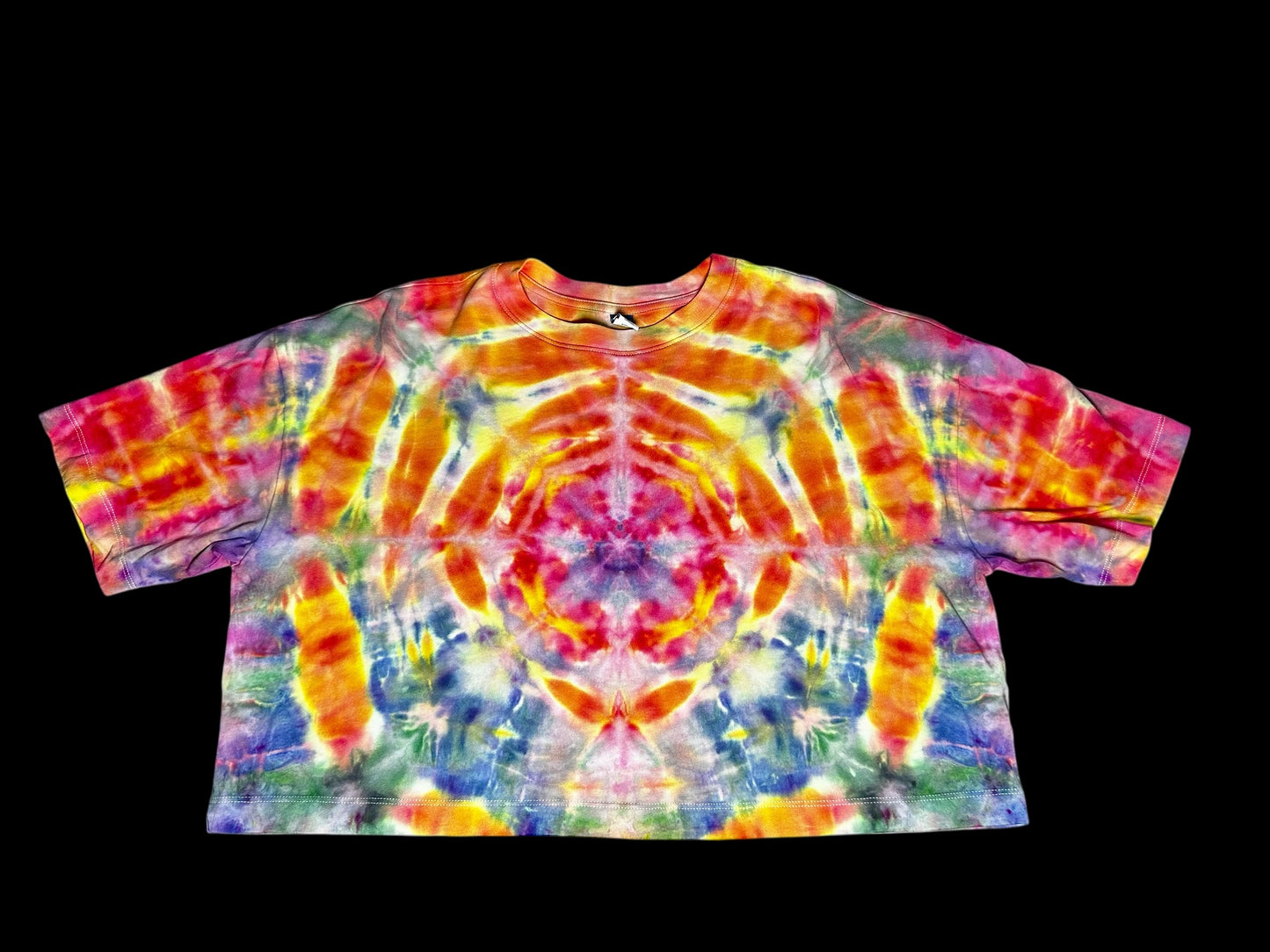 Medium Technicolor Vortex Crop Tee