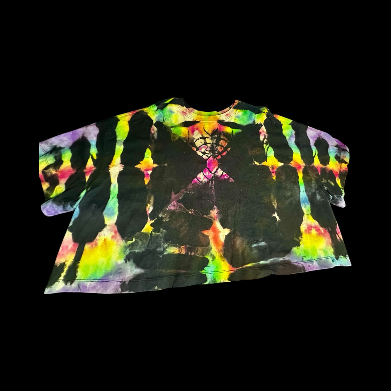3X Midnight Prism Drip Crop Top