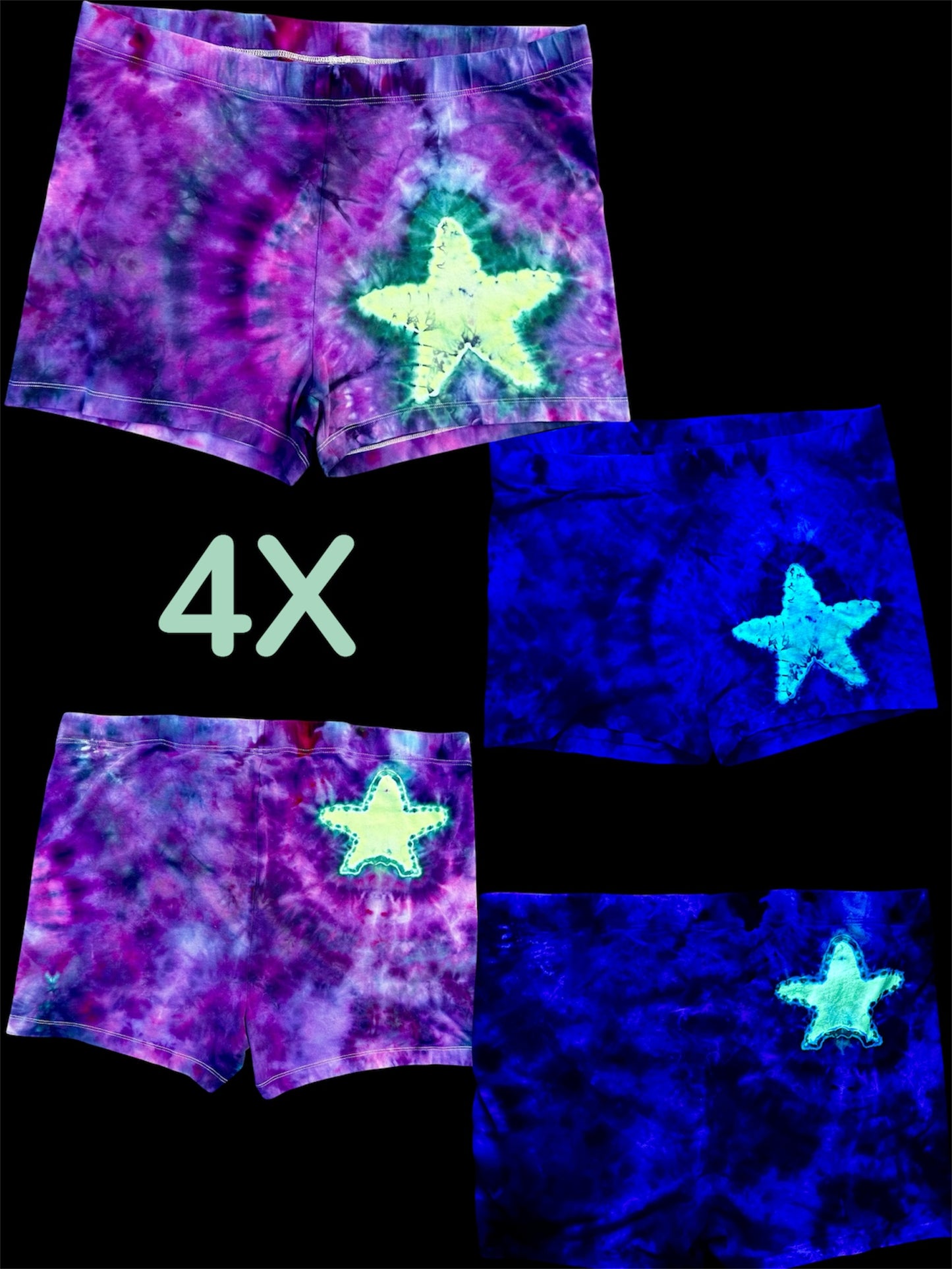 4X Celestial Starfish Biker Shorts