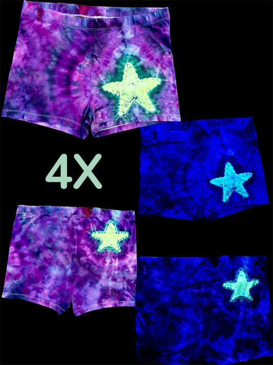 4X Celestial Starfish Biker Shorts