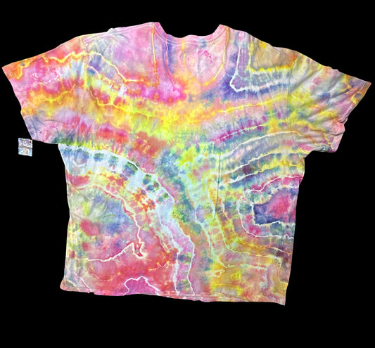 5XL Psychedelic Rainbow Current Tee