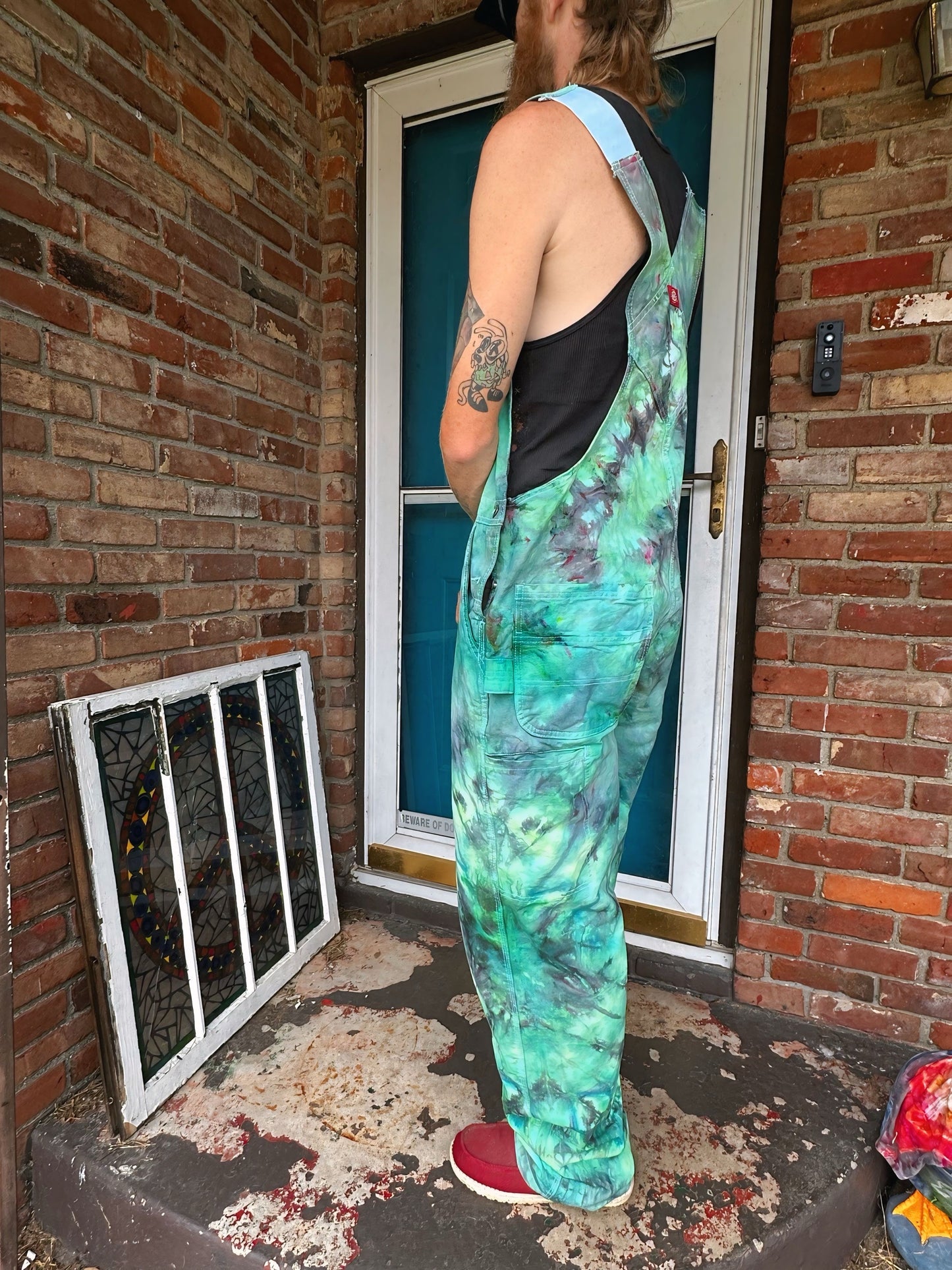 36x34 Alien Lagoon Dickies Overalls *UV Reactive*