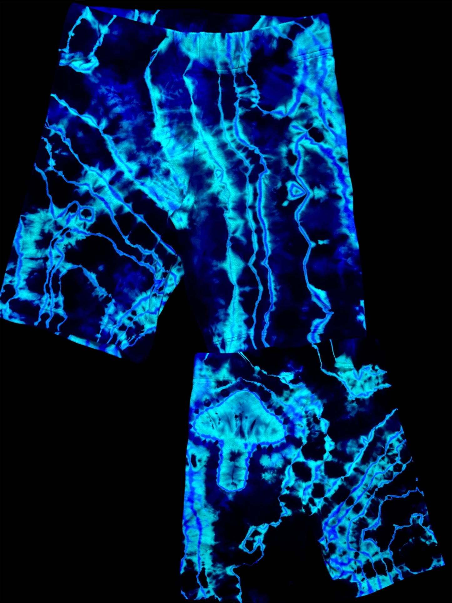 Small Neon Mycelium Biker Shorts
