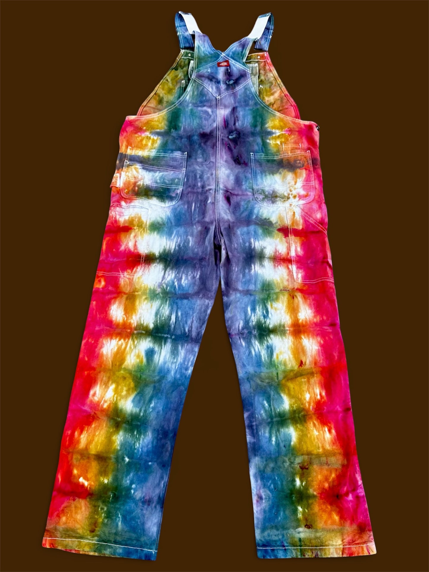 40/32 Rustic Rainbow Revival Dickies Bib Overalls