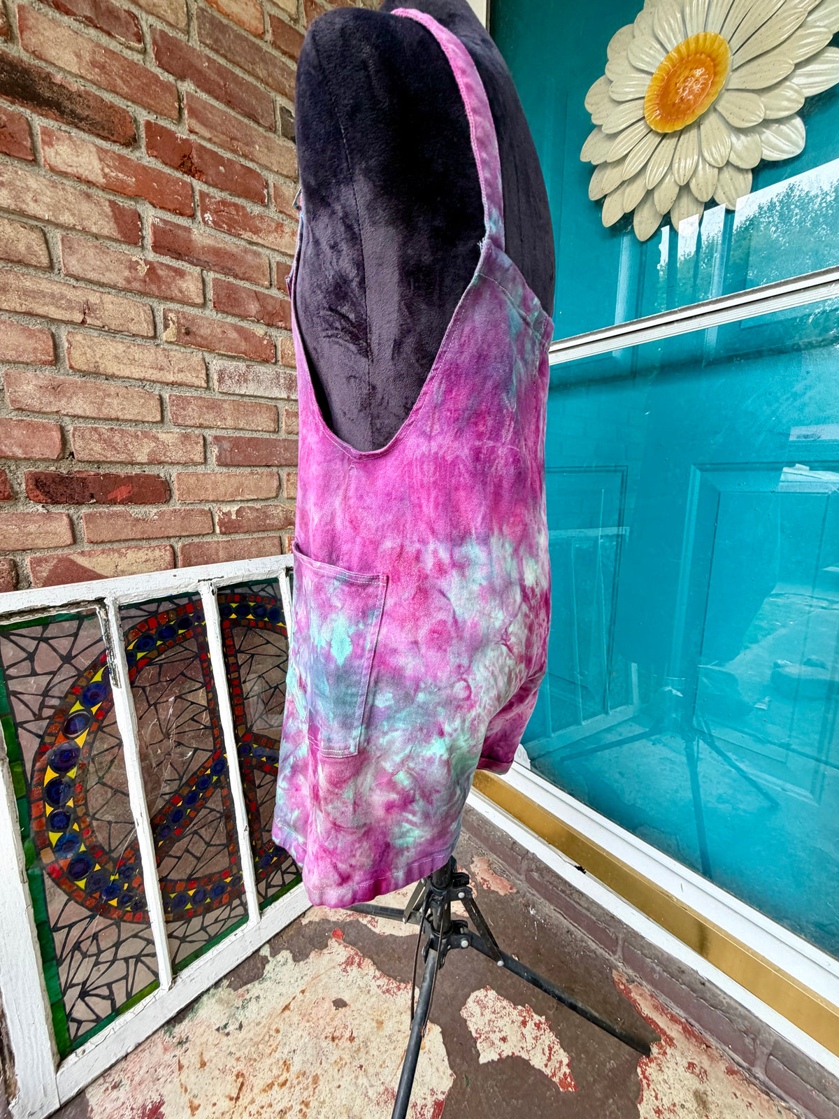 Large Pink Moon Shortall *upcycle*