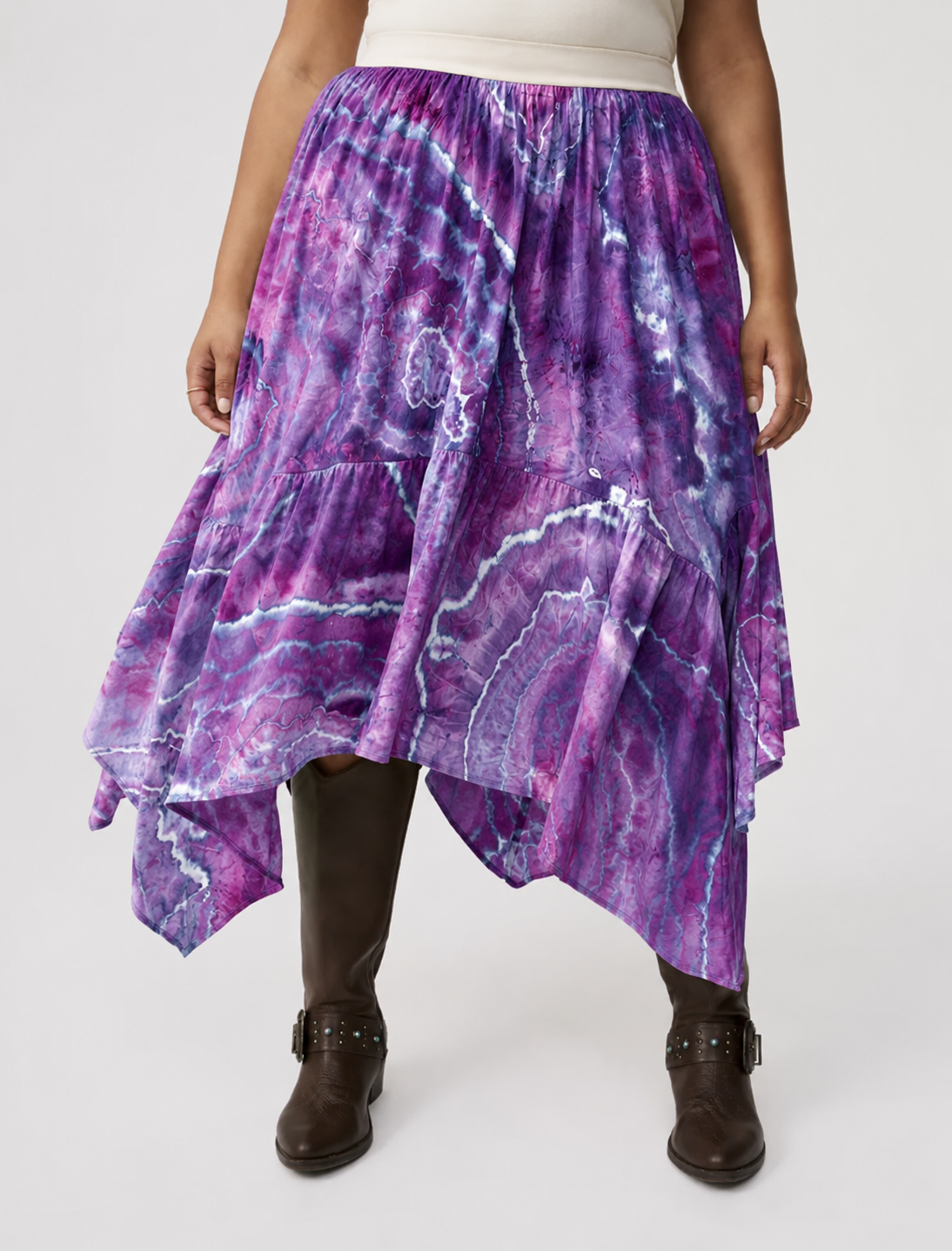 Torrid 6X (30) Amethyst Cascade Skirt