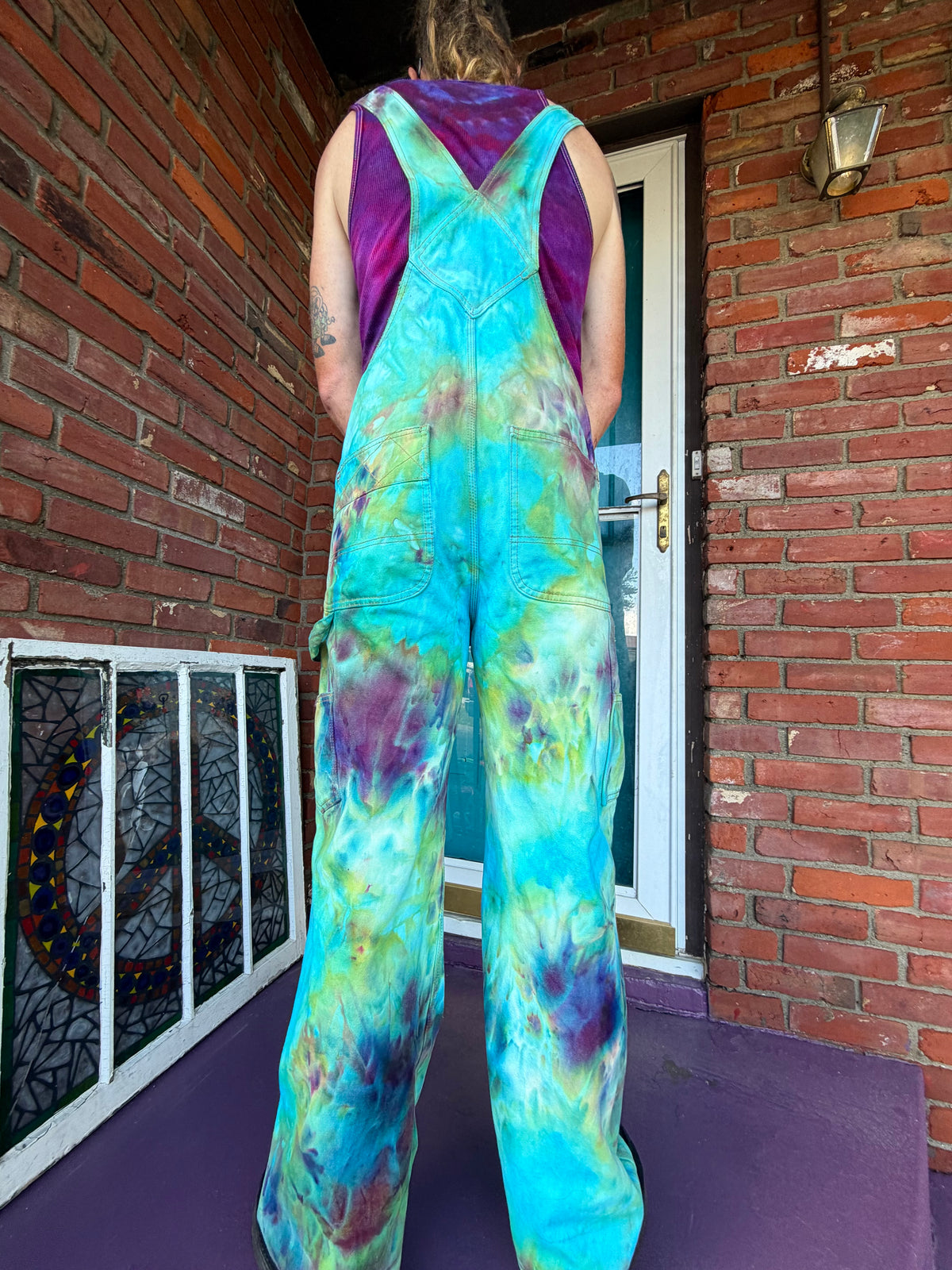Small Groovy Grunge Overall Bibs – Hand-Dyed BDG Utility Overalls