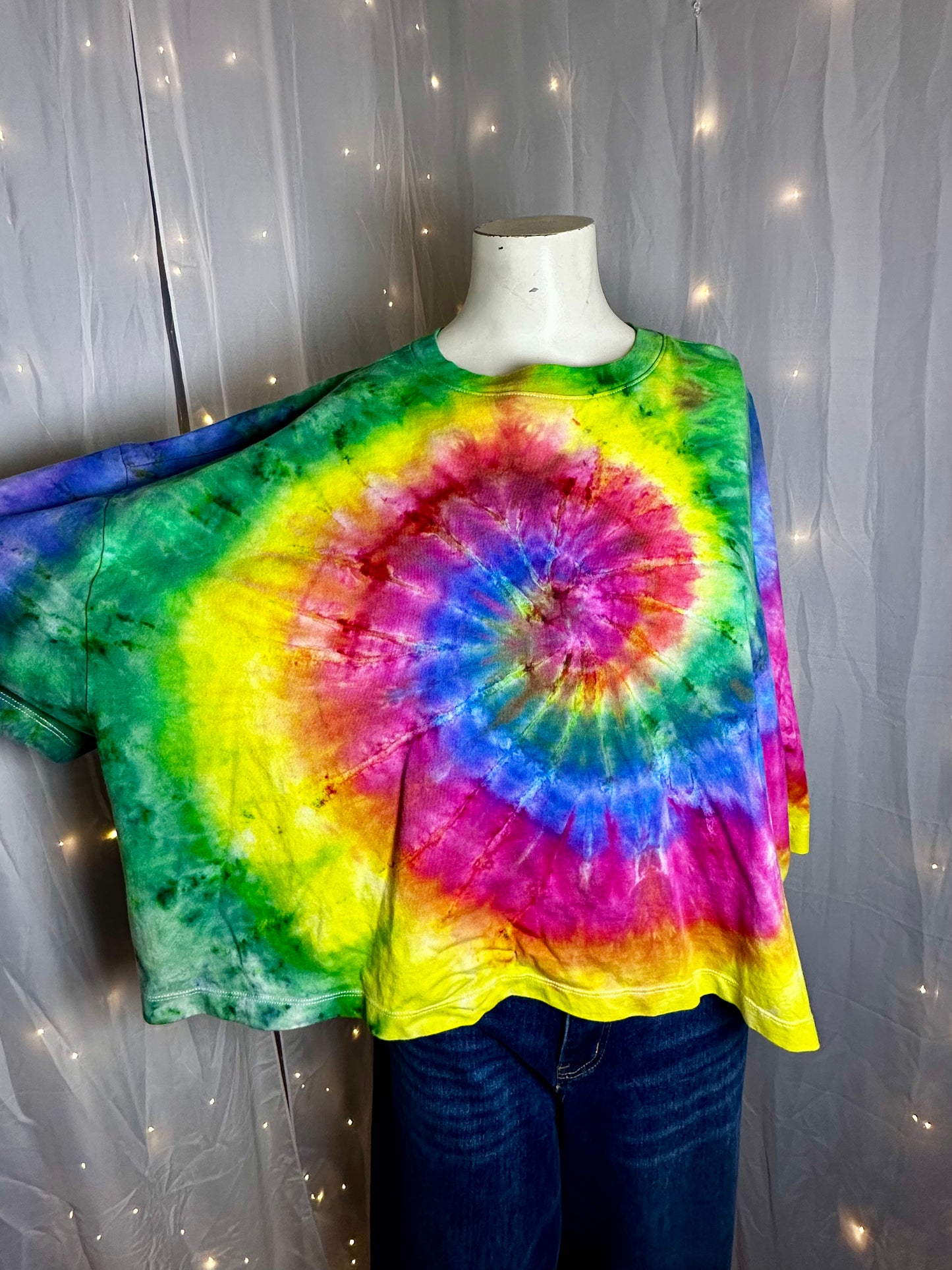 3X Groovy Hippie Spiral Crop Top
