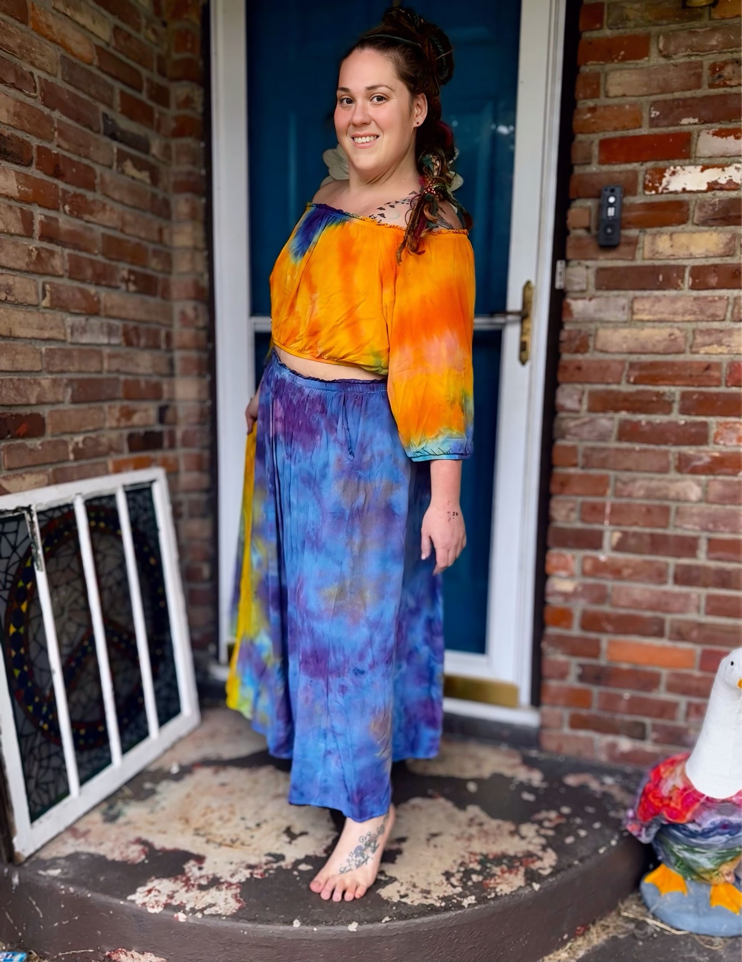 4X Golden Sunflower Skies Torrid Two-Piece Set