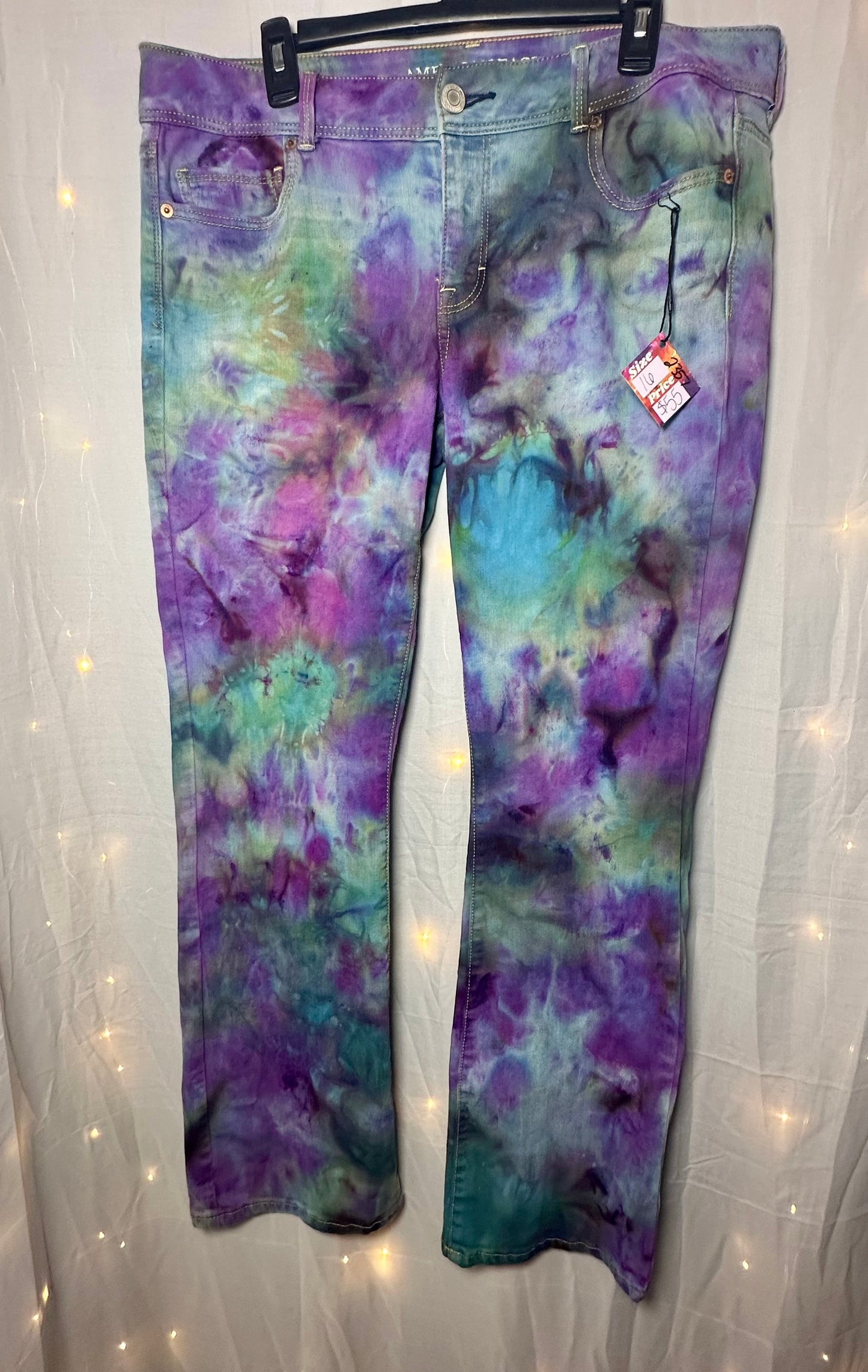Size 16 Mermaid American Eagle Tie Dye Jeans *upcycle*