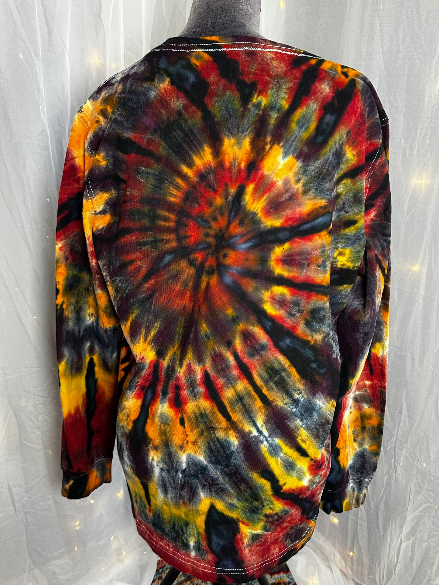 Large “Fireball Spell” Long Sleeve Tee