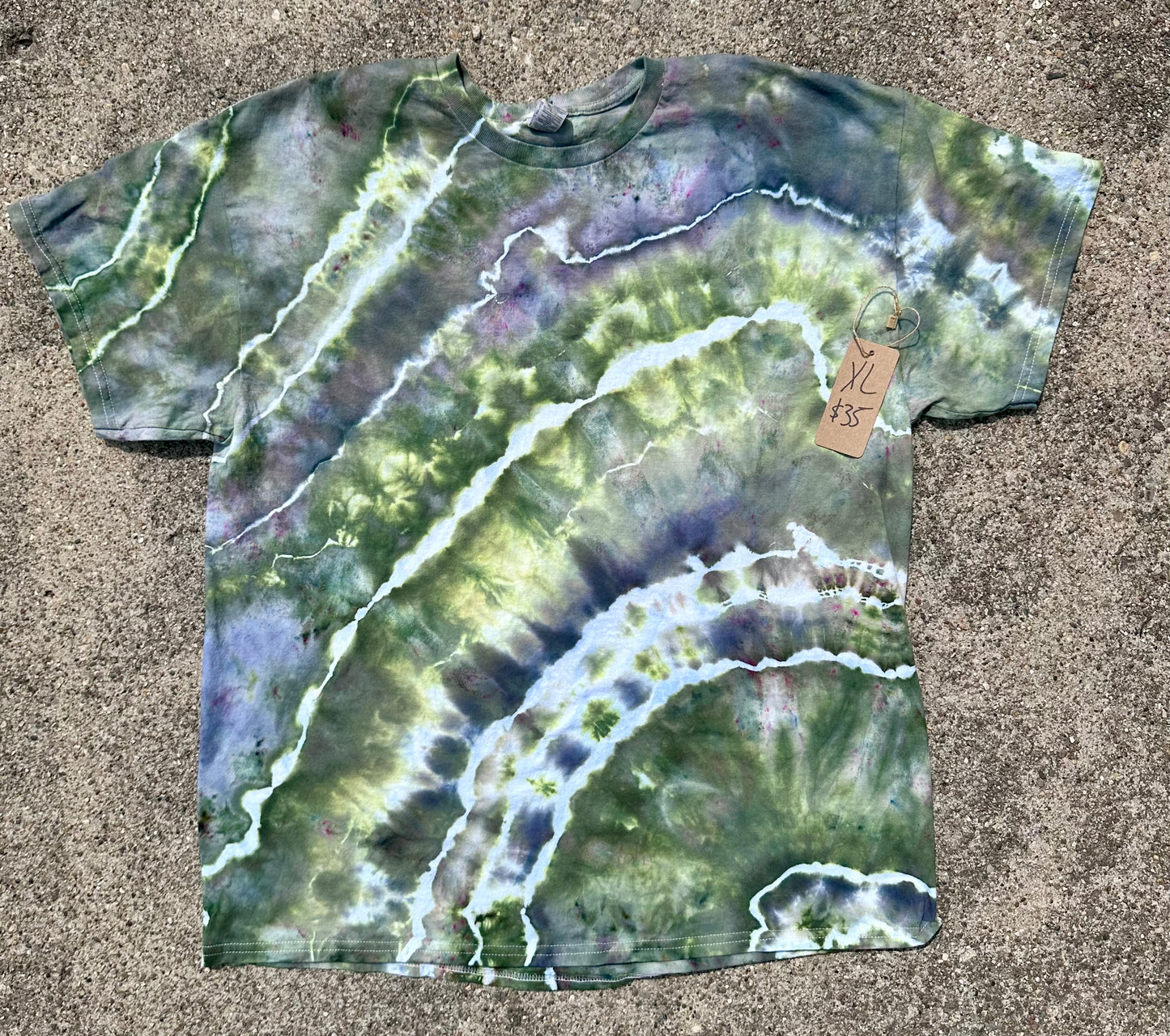 XL Green & Grey Geode tee