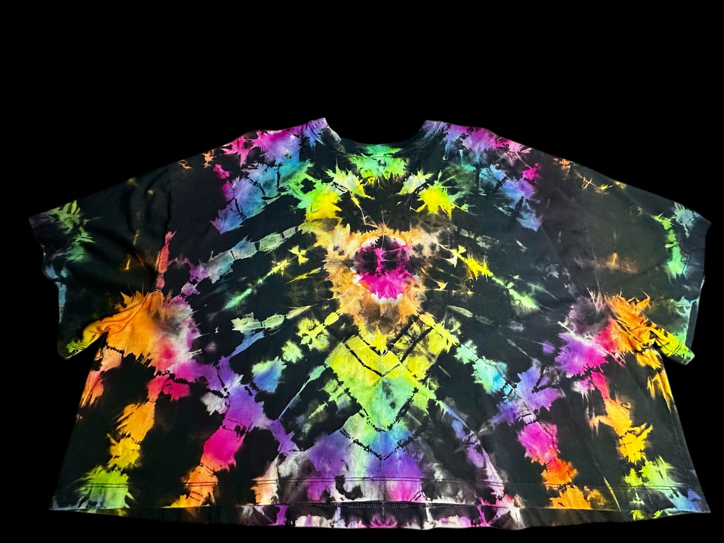 3X Neon Eclipse Bloom Crop Top